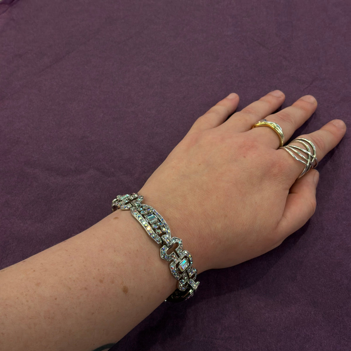 Vintage Butler & Wilson Art Deco Style Crystal Bracelet