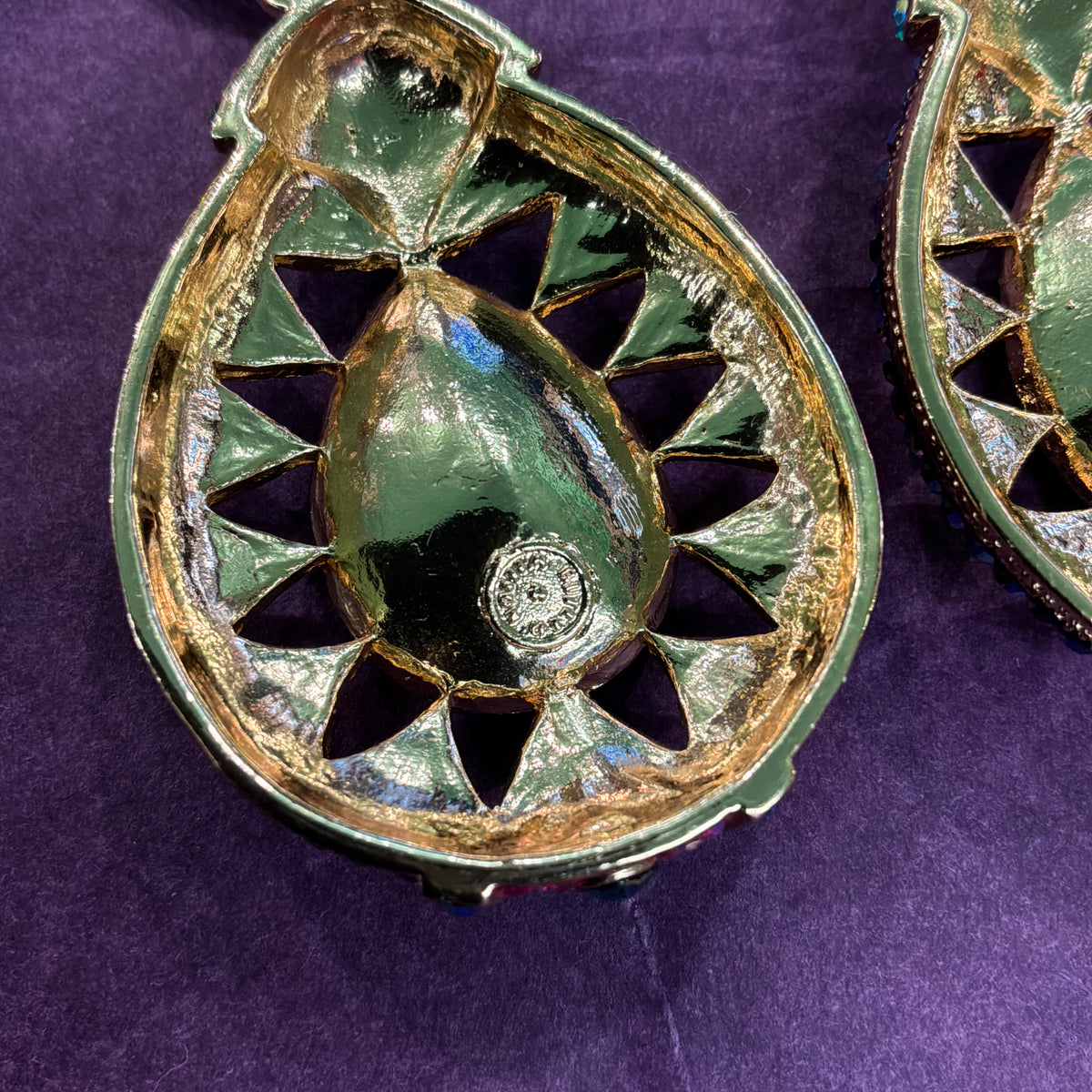 Vintage Butler & Wilson Large Crystal Drop Statement Earrings