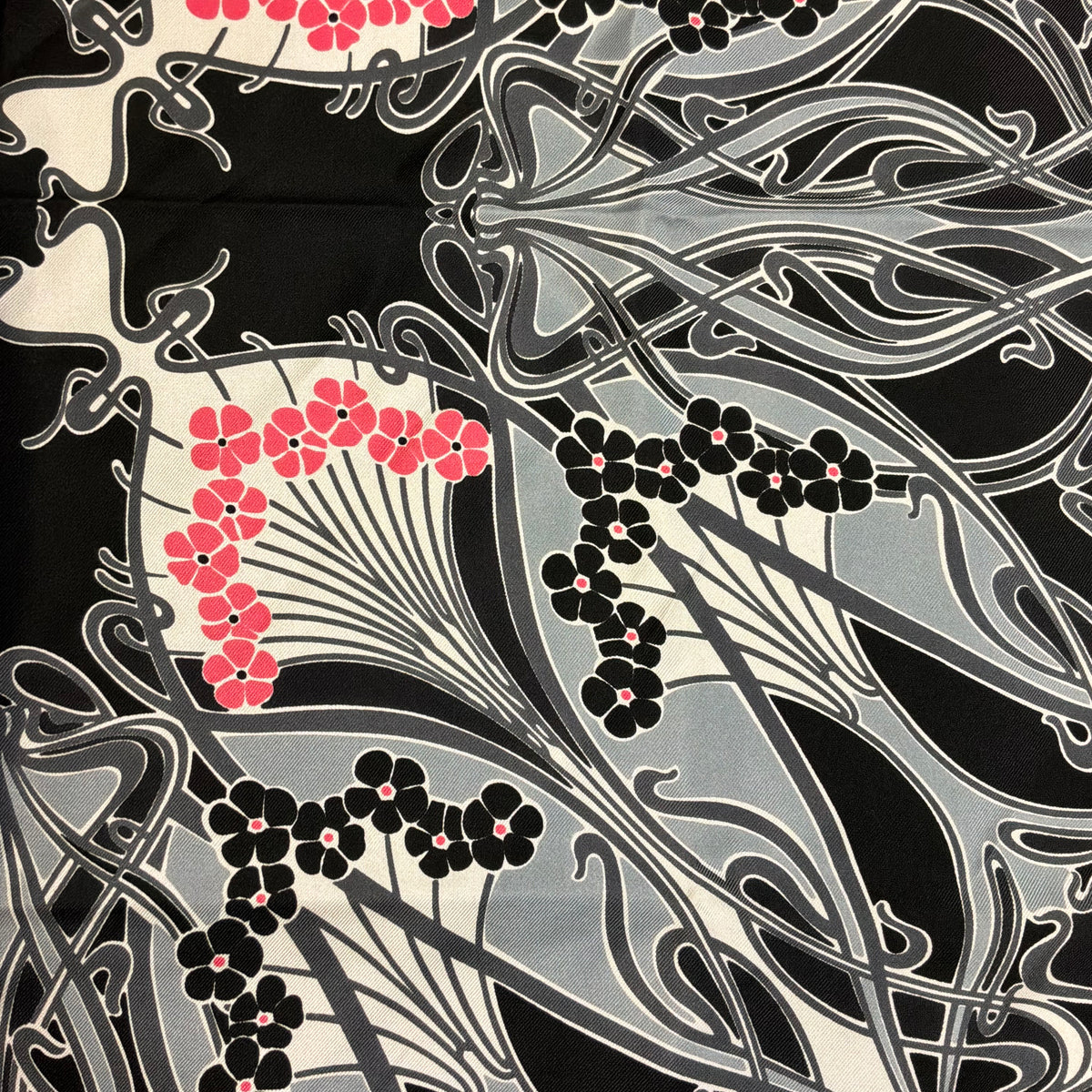 Vintage Liberty of London Ianthe Pure Silk Scarf in Monotone Colours, Unworn and Boxed