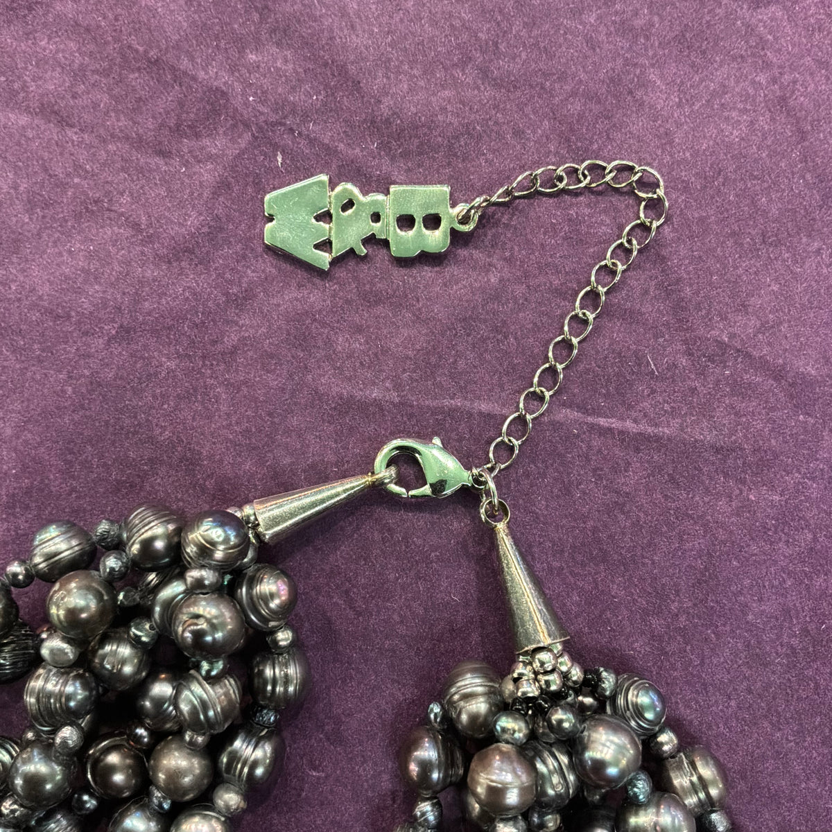 Vintage Butler & Wilson Statement Floral Necklace with  Freshwater Pearl and Mother of Pearl
