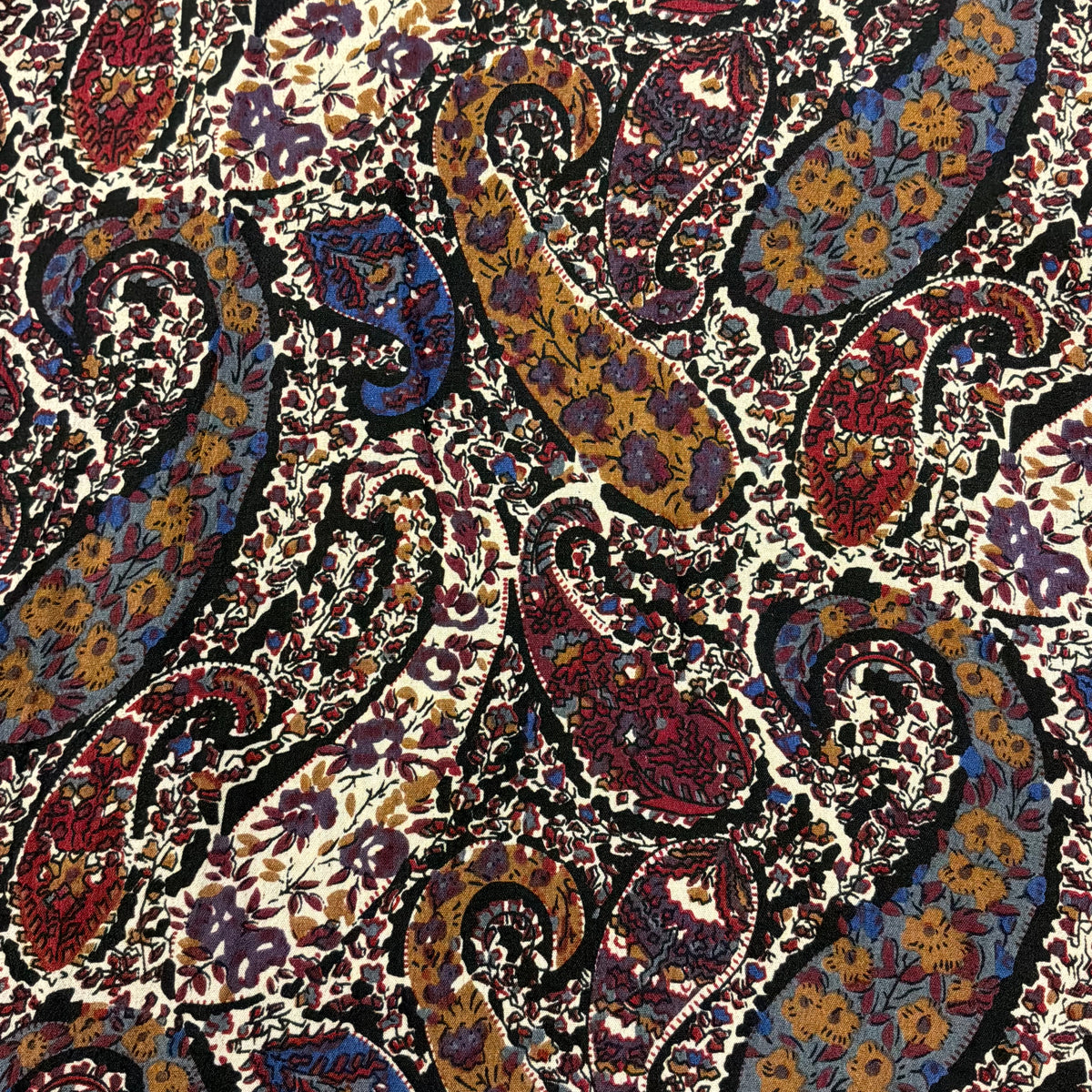 Vintage Liberty of London Pure Silk Rectangular Scarf Paisley Print