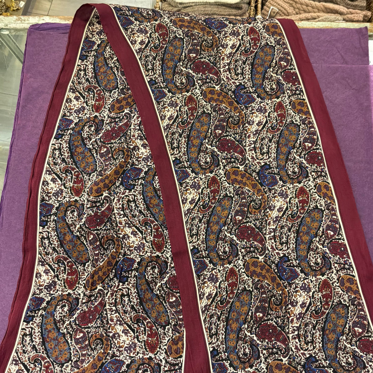Vintage Liberty of London Pure Silk Rectangular Scarf Paisley Print
