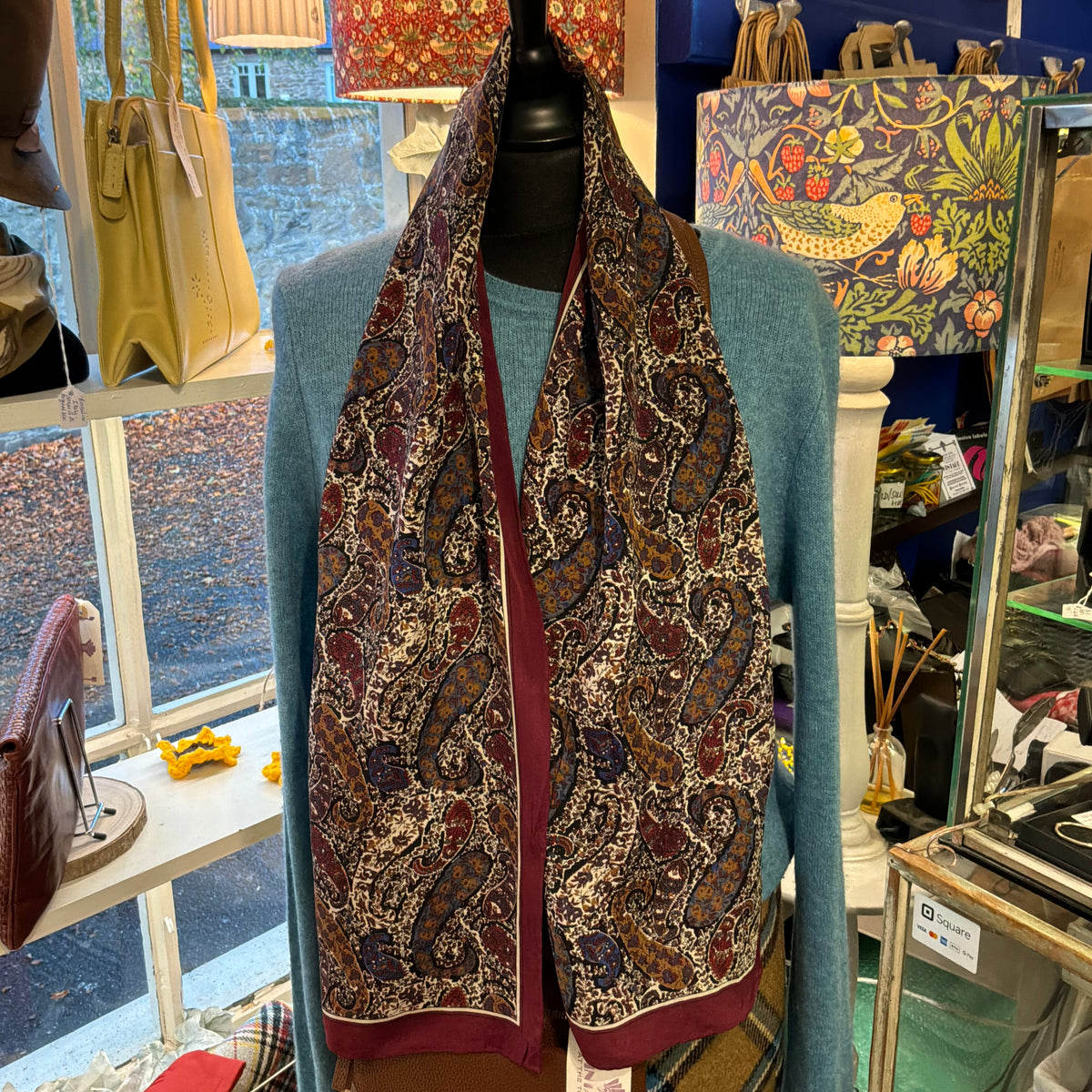 Vintage Liberty of London Pure Silk Rectangular Scarf Paisley Print