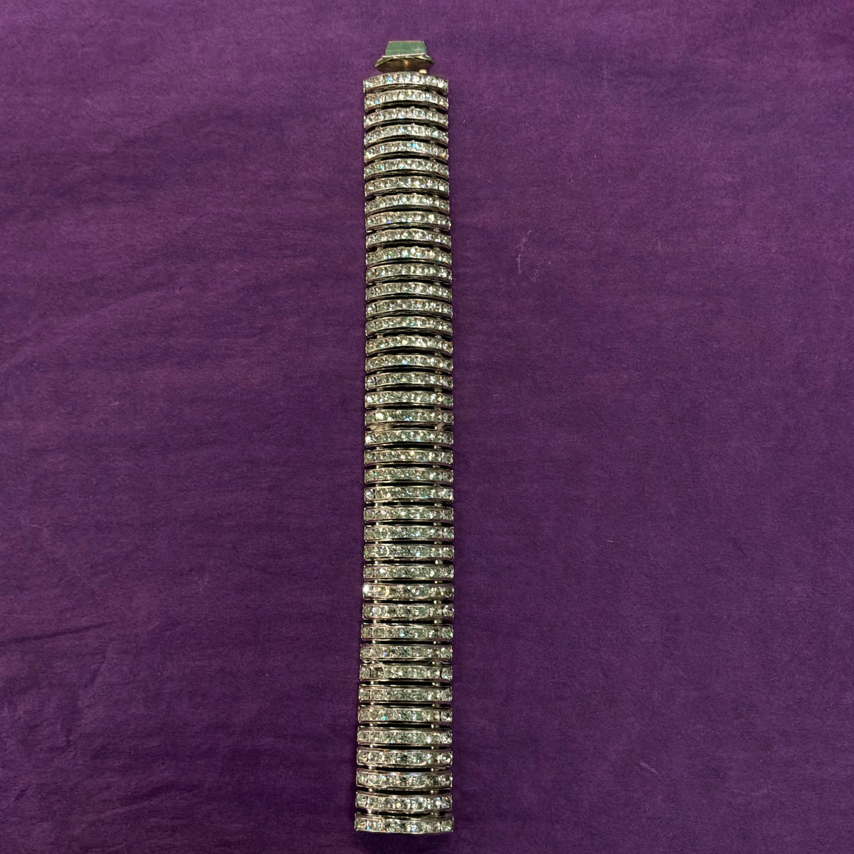 Vintage Butler & Wilson Silver Tone Crystal Bangle Bracelet Statement Jewellery