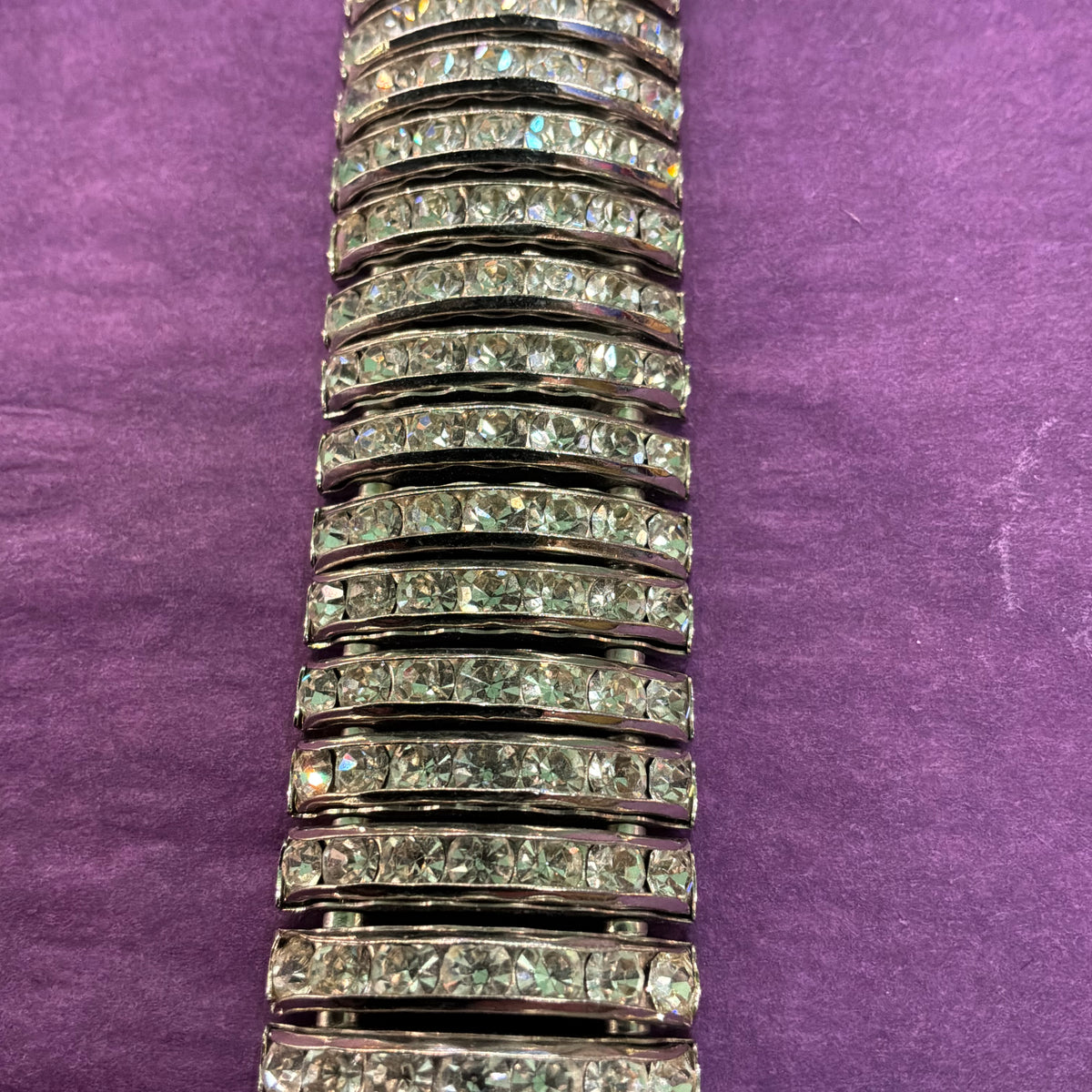 Vintage Butler & Wilson Silver Tone Crystal Bangle Bracelet Statement Jewellery