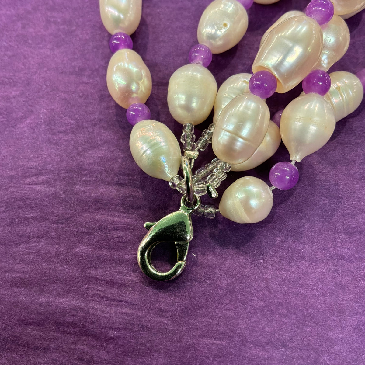 Vintage Butler & Wilson Two Tone Freshwater Pearl Multistrand Necklace