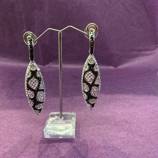 Vintage Butler and Wilson Drop Earrings, Statement Crystal Dangle