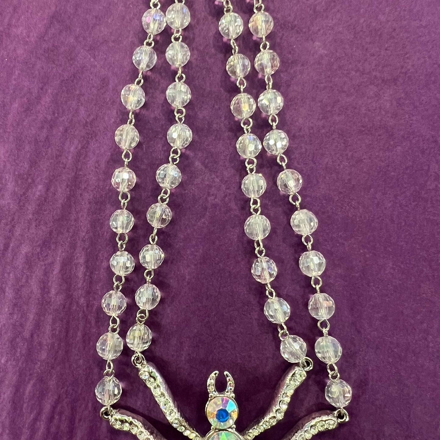 Vintage Butler and Wilson Crystal Spider Necklace - Statement Jewellery