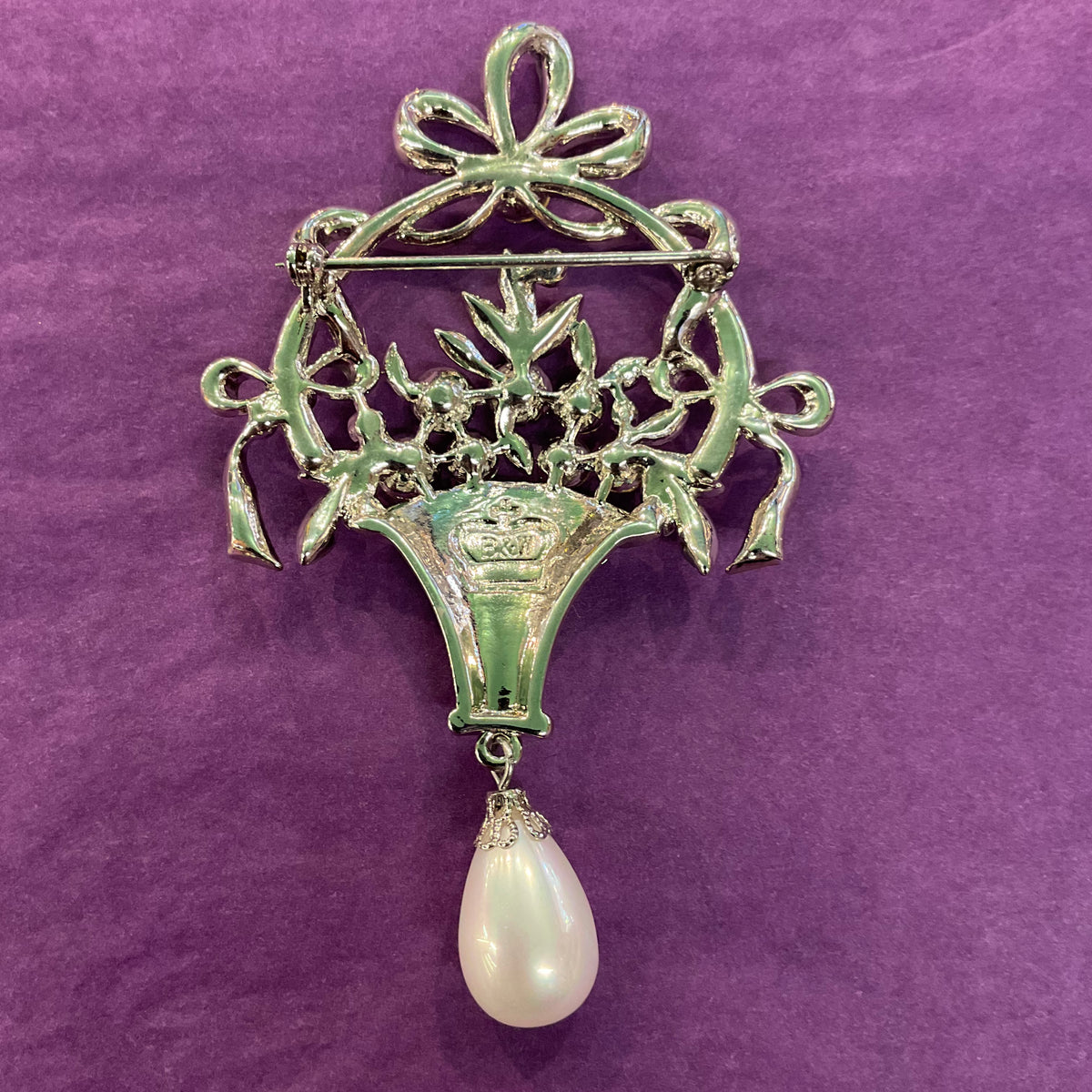 Vintage Butler and Wilson Large Floral Bouquet Crystal Brooch