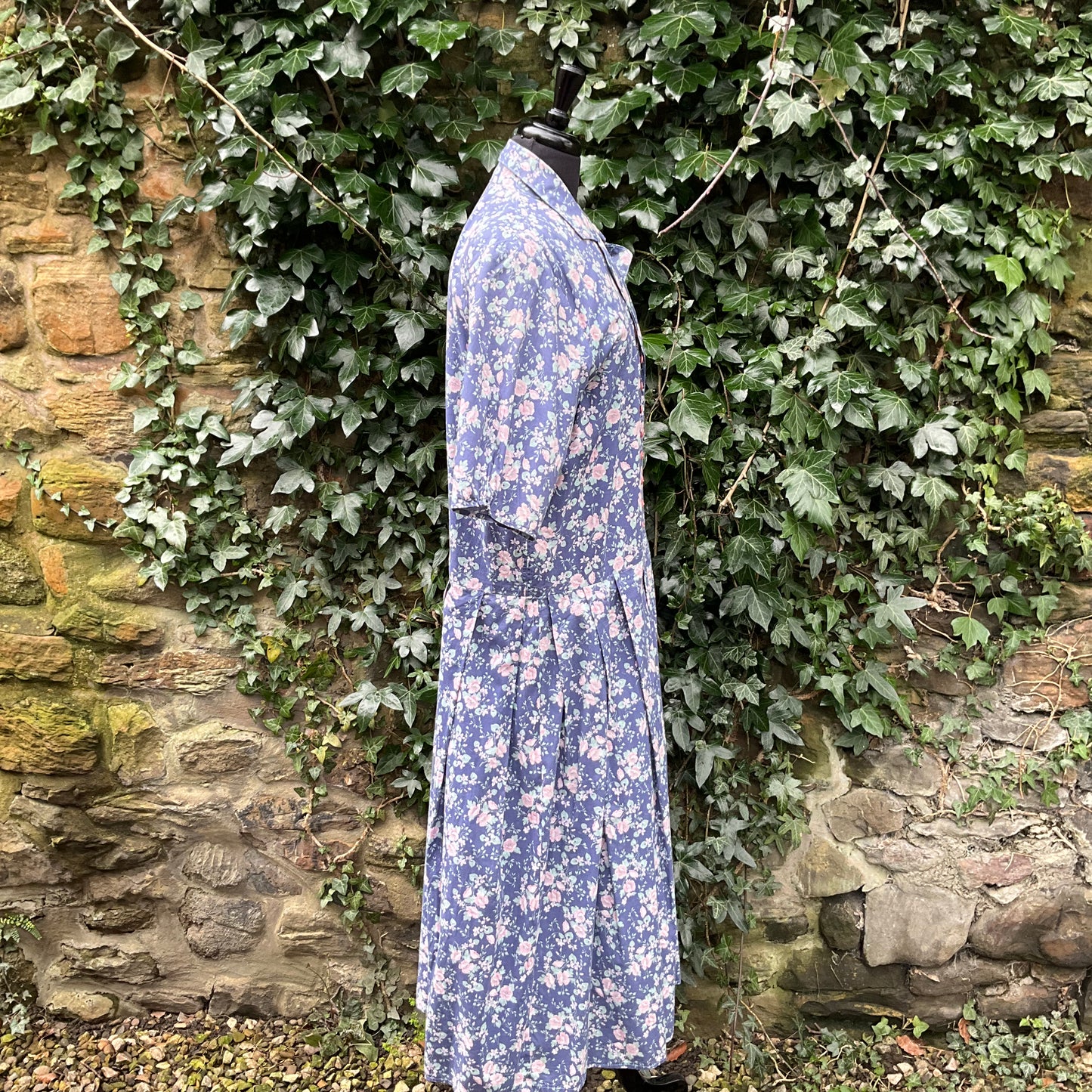 Vintage 1980s Handmade Liberty Tana Lawn Cotton tea dress, size 16/18.