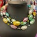 Vintage Butler and Wilson Faux shell and fresh water pearl pastel triple strand beaded necklace, signed, in original box. Birthday gift.