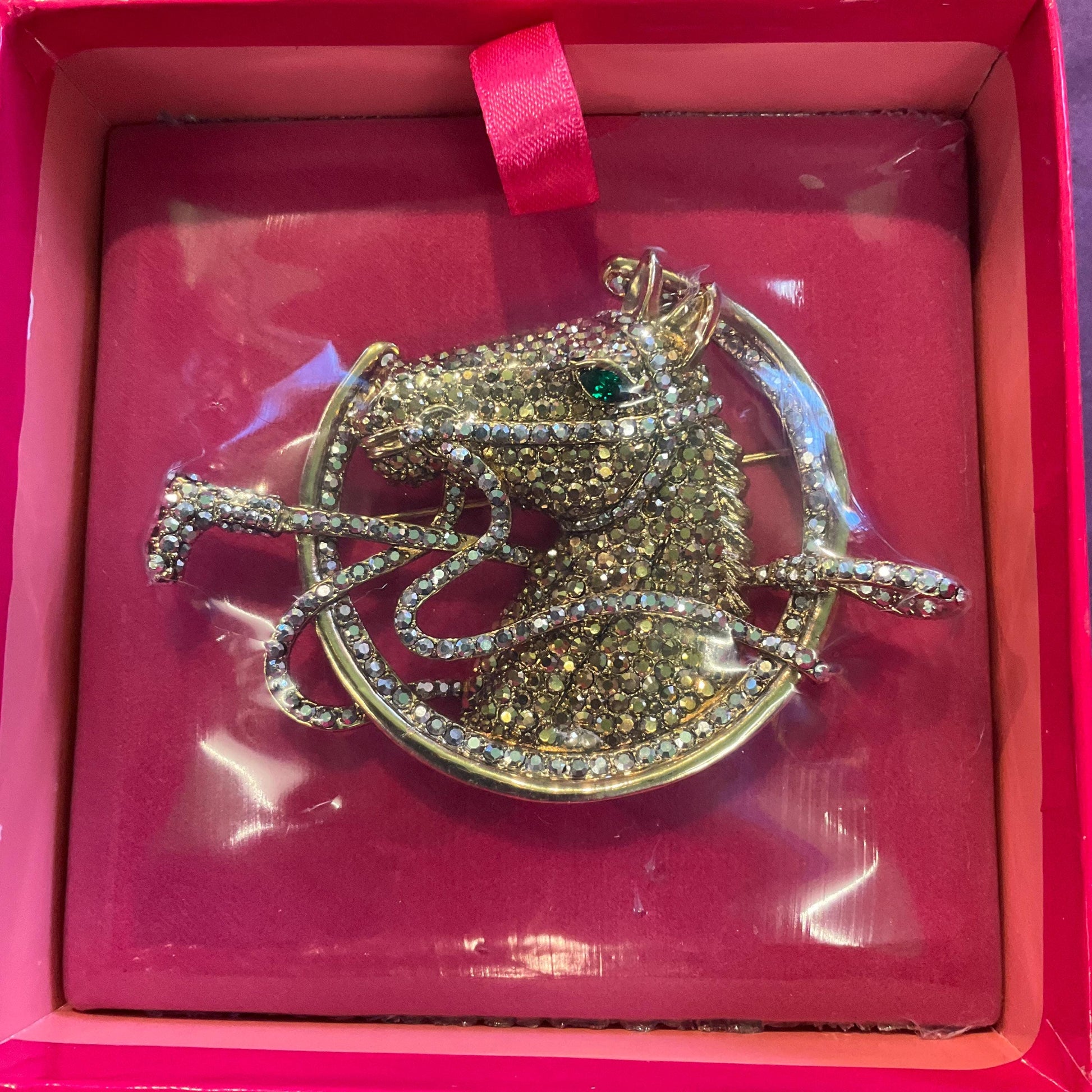 Vintage Unworn Butler and Wilson Large Gold & Silver Horse Brooch, unused in original packaging, horse lover gift