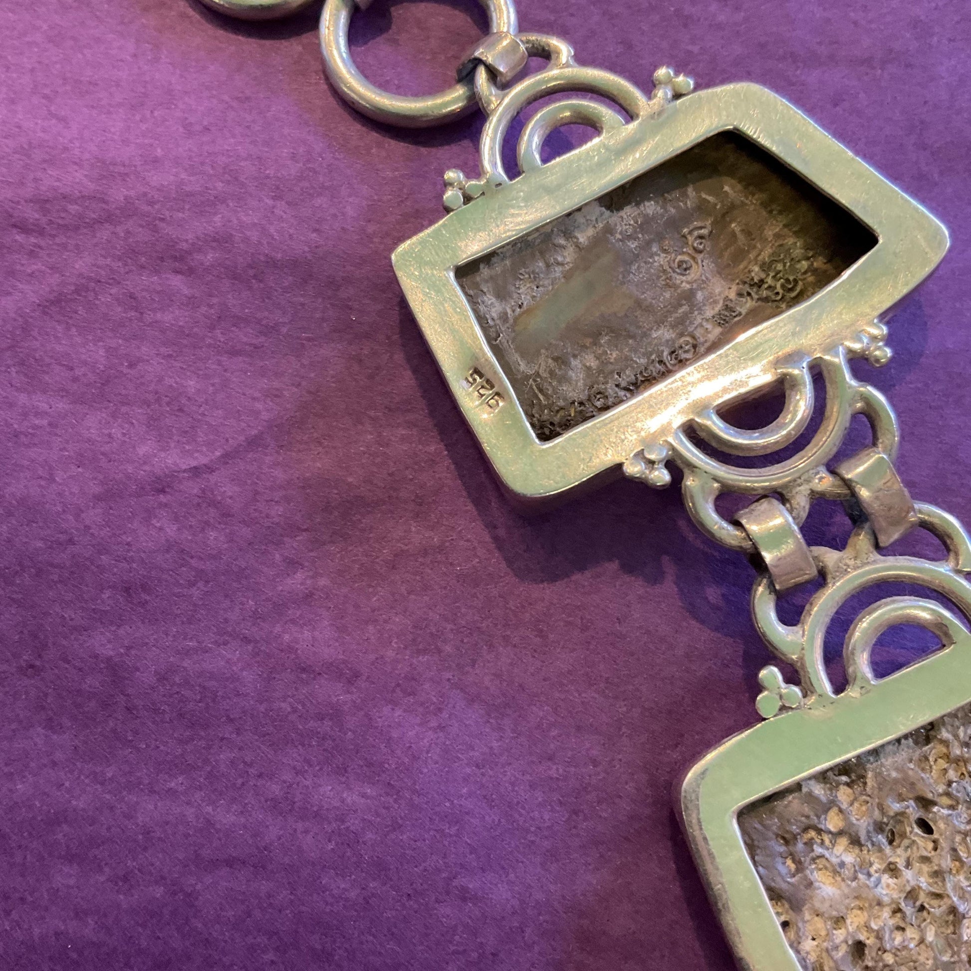 Vintage Silver and Abanone Shell Statement Bohemian Bracelet, Artisan Jeweller Made, Summer Holiday , Festival