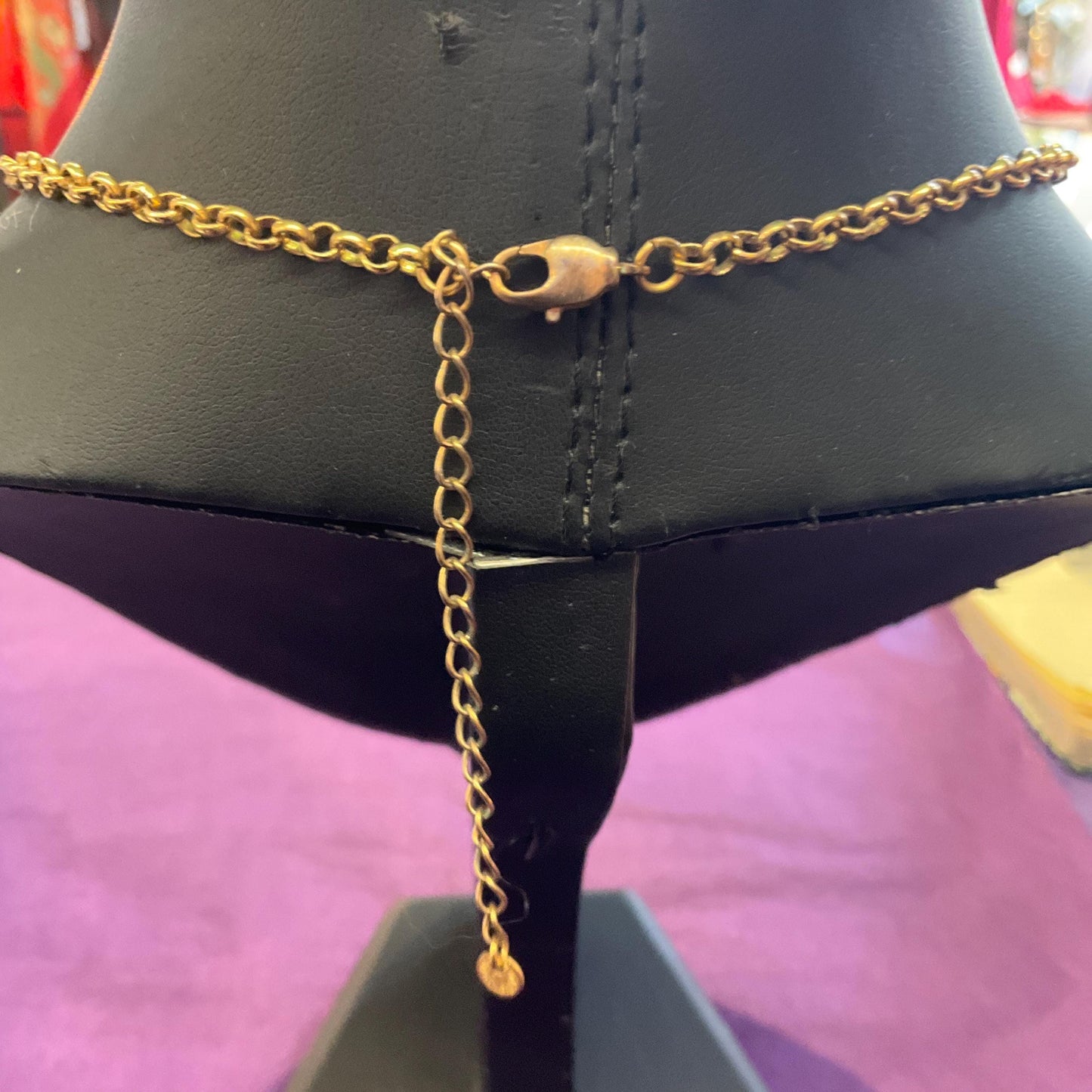 Vintage Butler and Wilson Pink Crystal Angel Wing with Heart Statement necklace, Gold Tone with pink Borealis crystals, prom, wedding