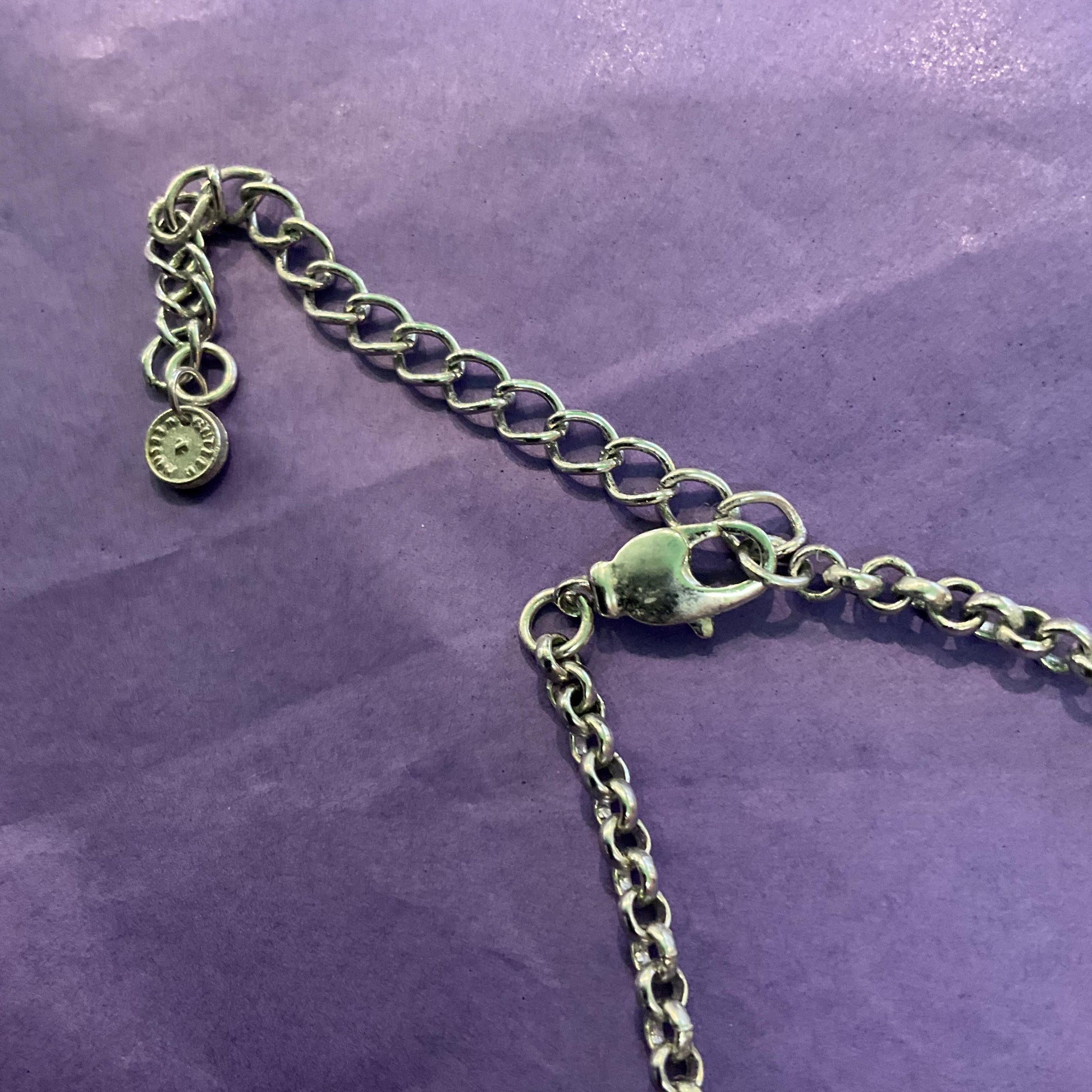 Vintage Butler and Wilson Rainbow Crystal Butterfly Drop Pendant,Silver tone with Aurora Borealis Crystals, Signed as new