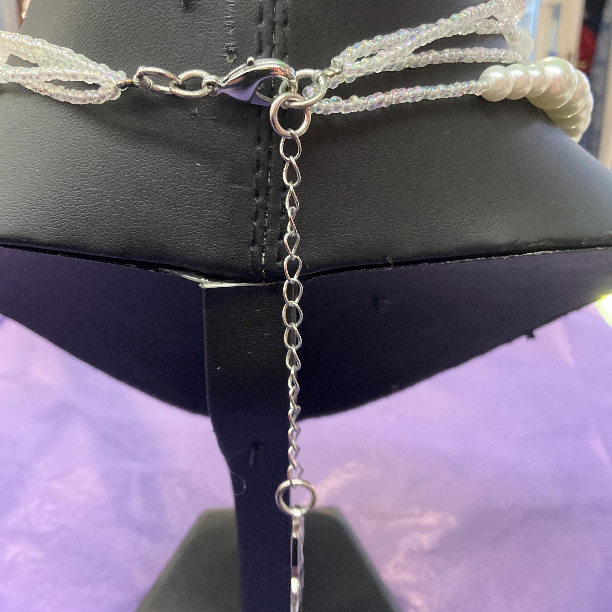 Vintage Butler and Wilson Multistrand White Crystal, Milk Glass and Faux Pearl Statement Necklace, Signed in original box, vintage wedding