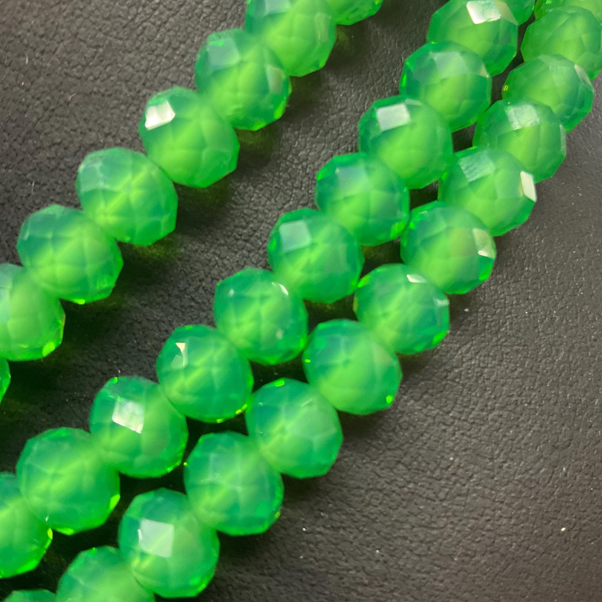 Vintage Butler and Wilson Statement Green Crystal Floral Choker style Necklace, Multistrands with Borealus Crystal Flower, As new