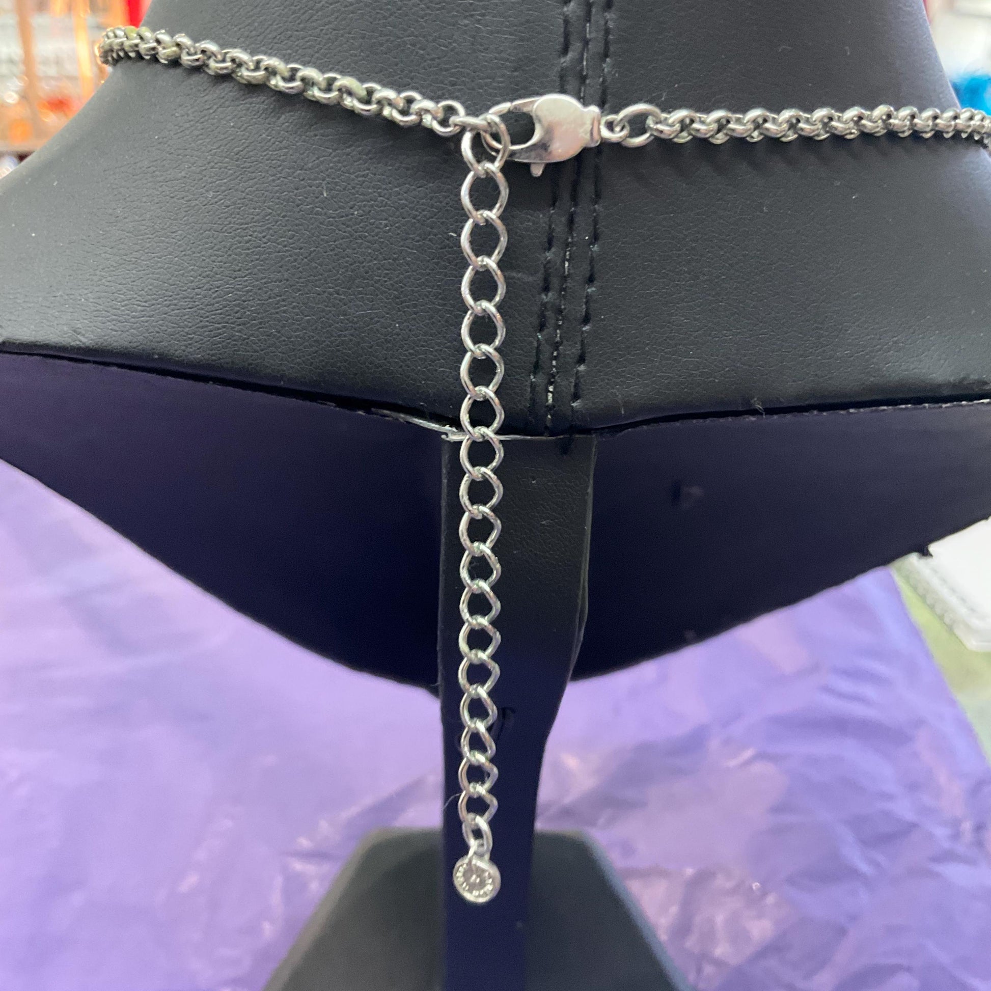 Vintage Butler and Wilson Rainbow Crystal Butterfly Drop Pendant,Silver tone with Aurora Borealis Crystals, Signed as new