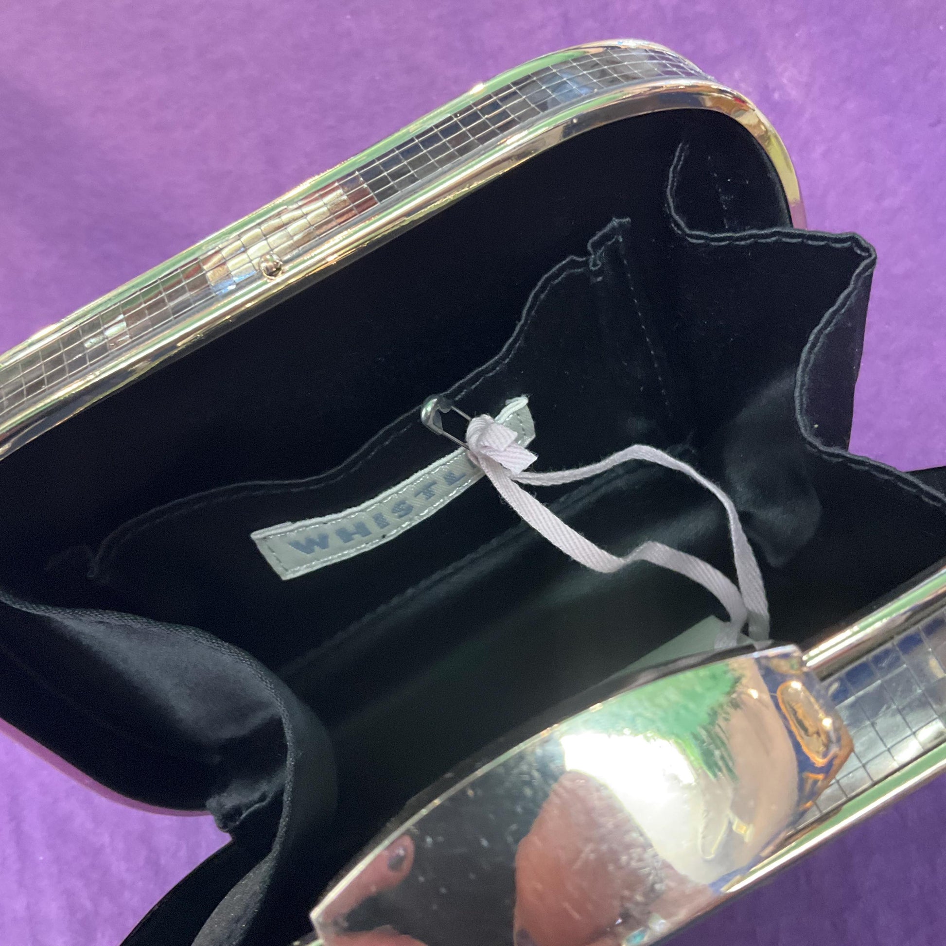 Vintage , Unused Whistles Gold & Bronze Metallic Box Clutch Bag , New with original tags, Vintage Wedding, Formal Event