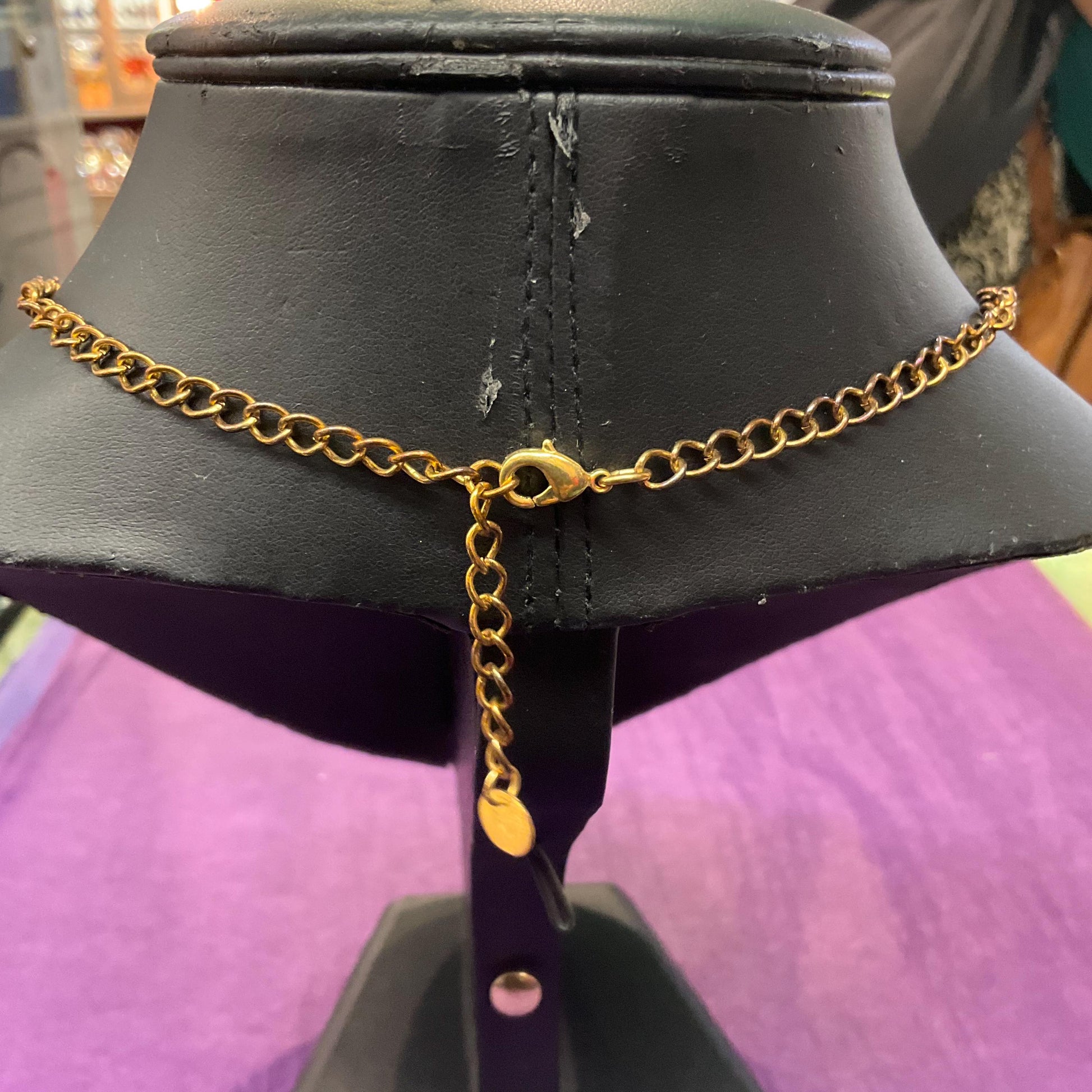 Vintage Butler and Wilson Floral Drop Crystal Necklace, Gold tone with rainbow Crystals & rhinestones, signed in Original Box