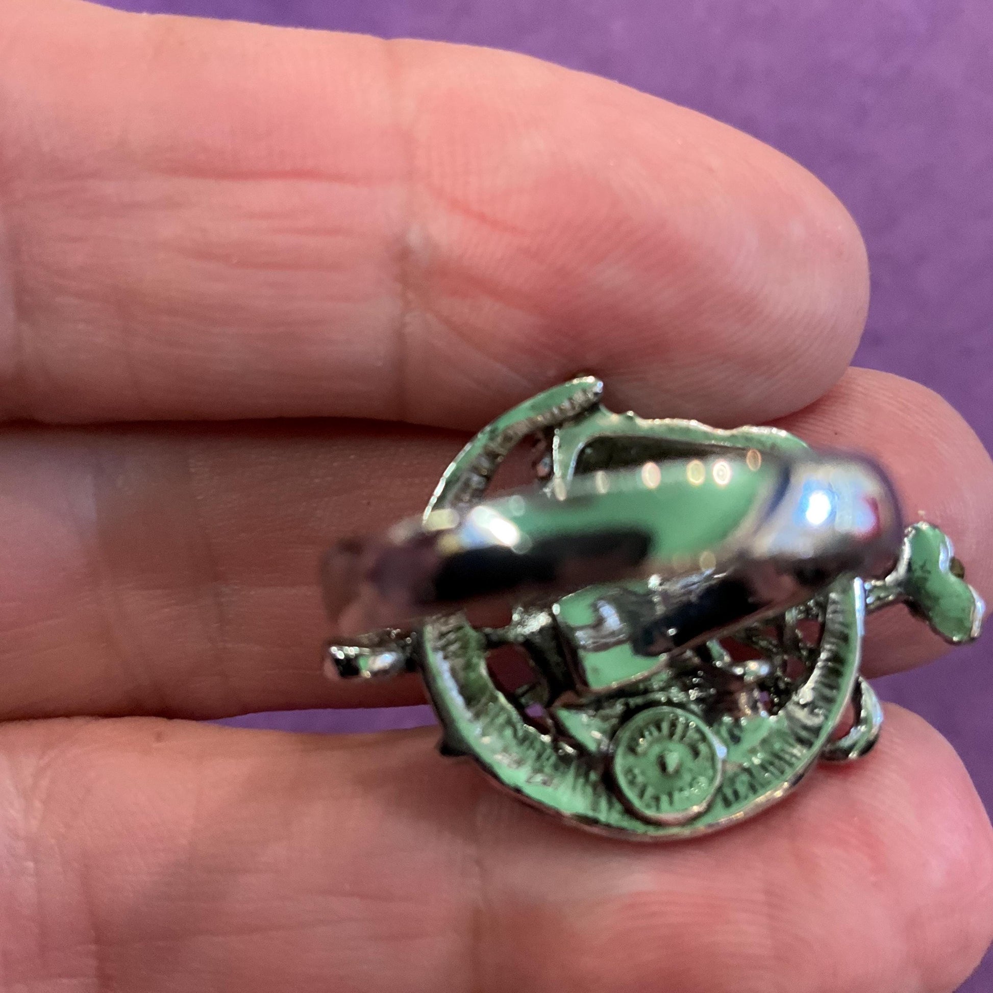 Vintage Butler and Wilson Silver Crystal Horse Adjustable Ring, Silver tone with silver & Borealis rhinestones, Equestrian, Horse lover gift