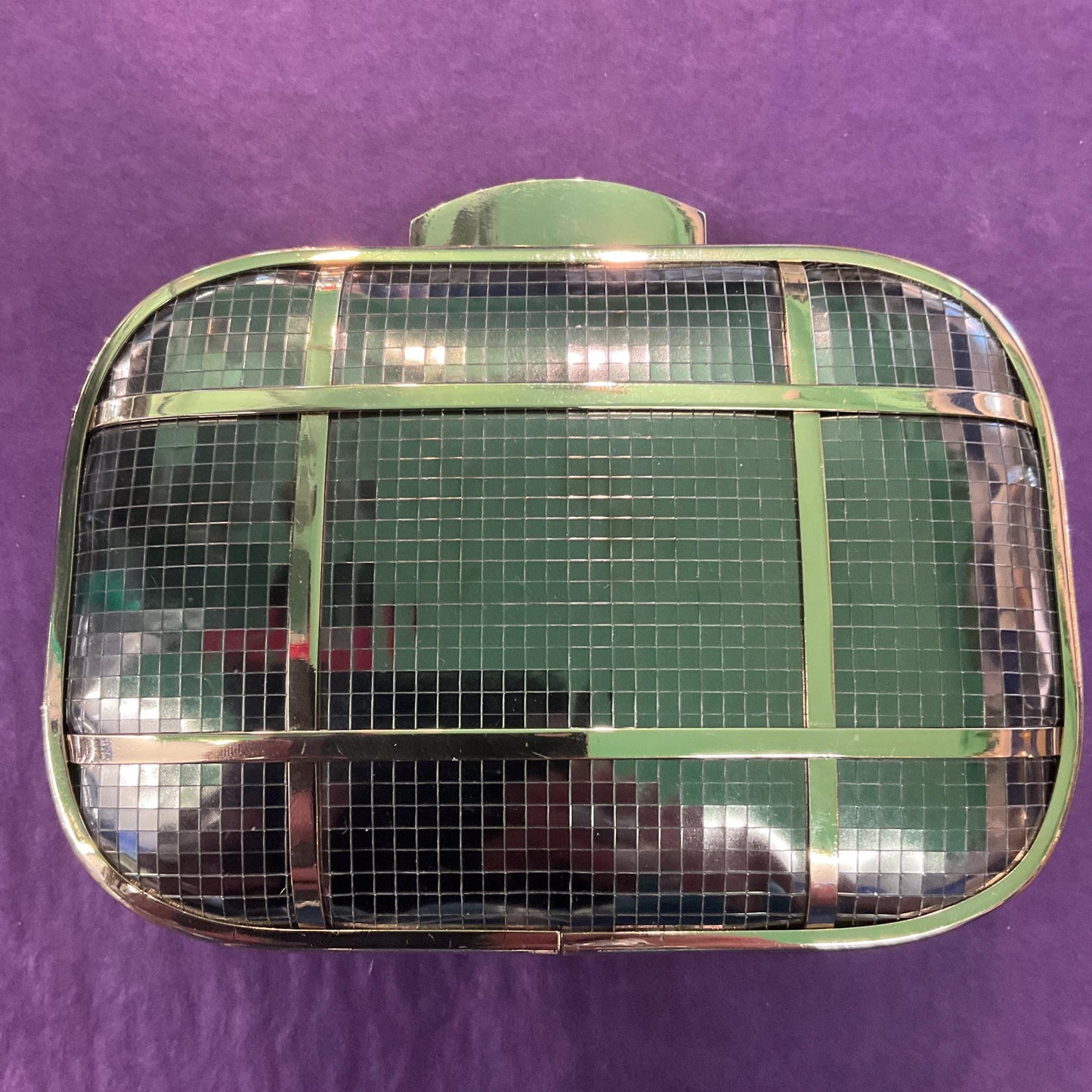 Vintage , Unused Whistles Gold & Bronze Metallic Box Clutch Bag , New with original tags, Vintage Wedding, Formal Event