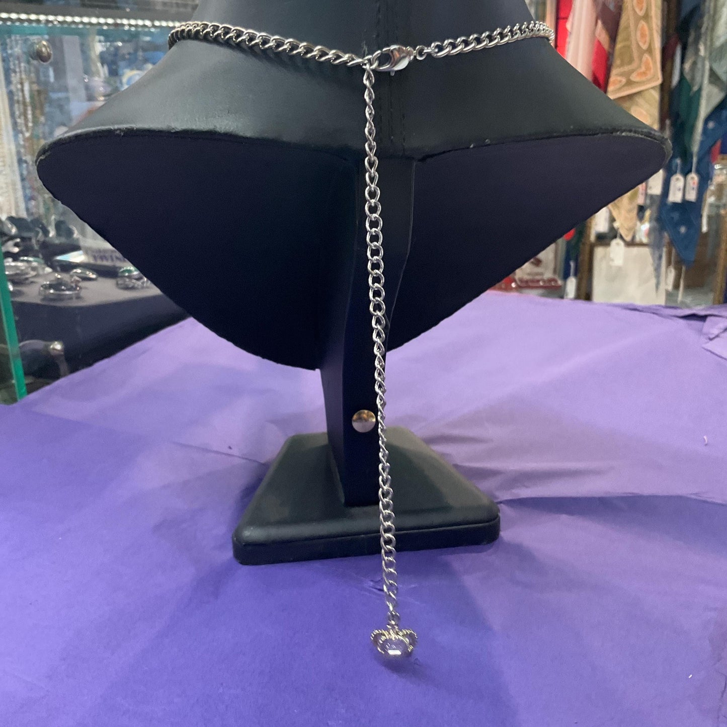 Vintage Butler and Wilson Blue Star Long Crystal Pendant/ Spectacles Holder, Enamel with Aurora Borealis Rhinestones, Sustainable Gift