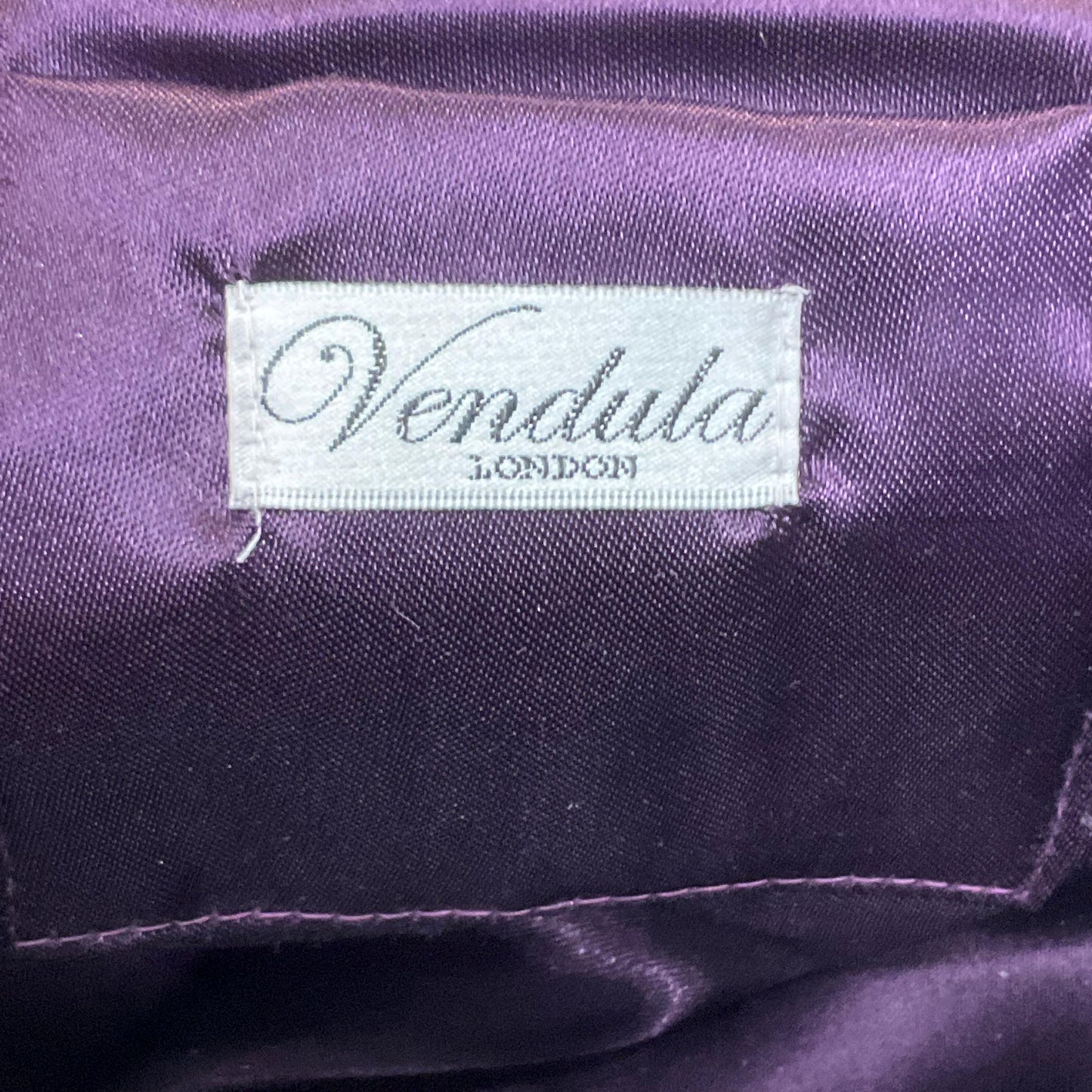 Vintage VENDULA Purple Velvet Embellished Evening Bag, Flower Embroidery with multicoloured sequins and Beads