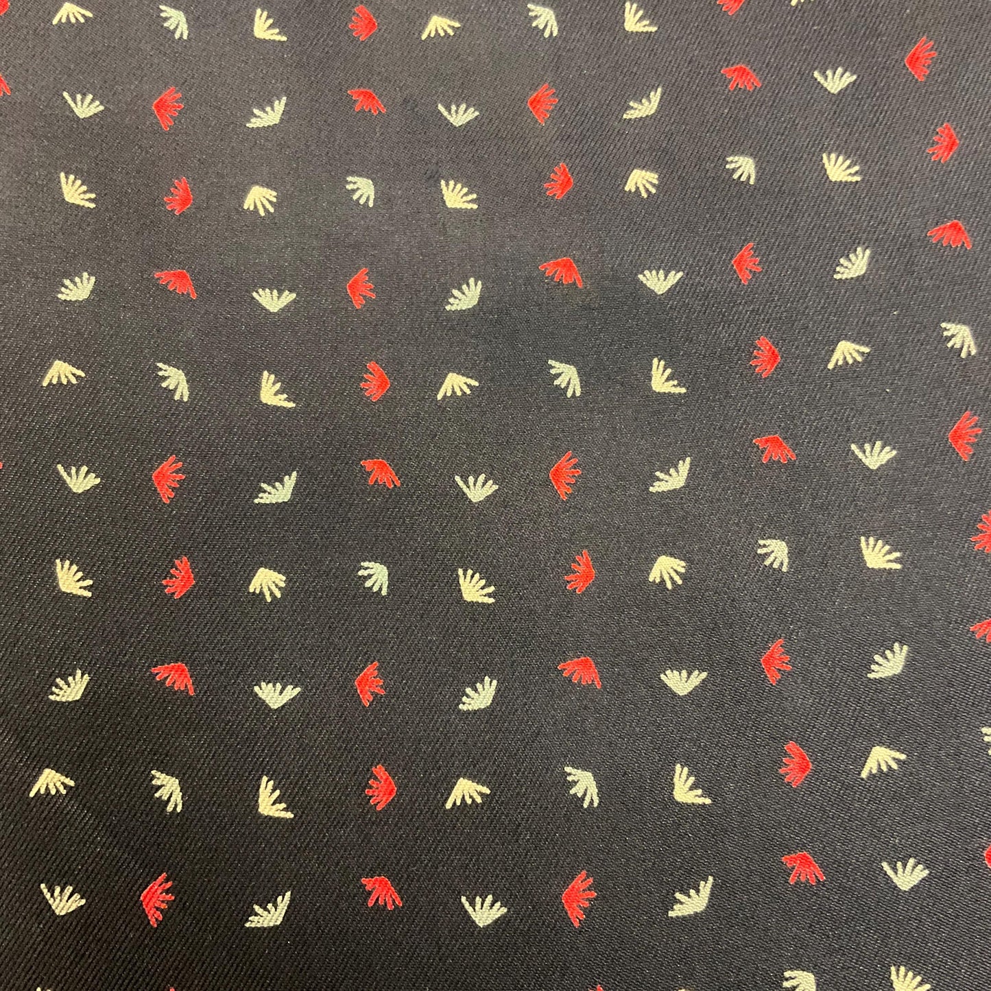 Vintage Gents Pure Silk Cravat by Liberty, Navy, Silver and Red ditsy print, vintage wedding, gifts for him