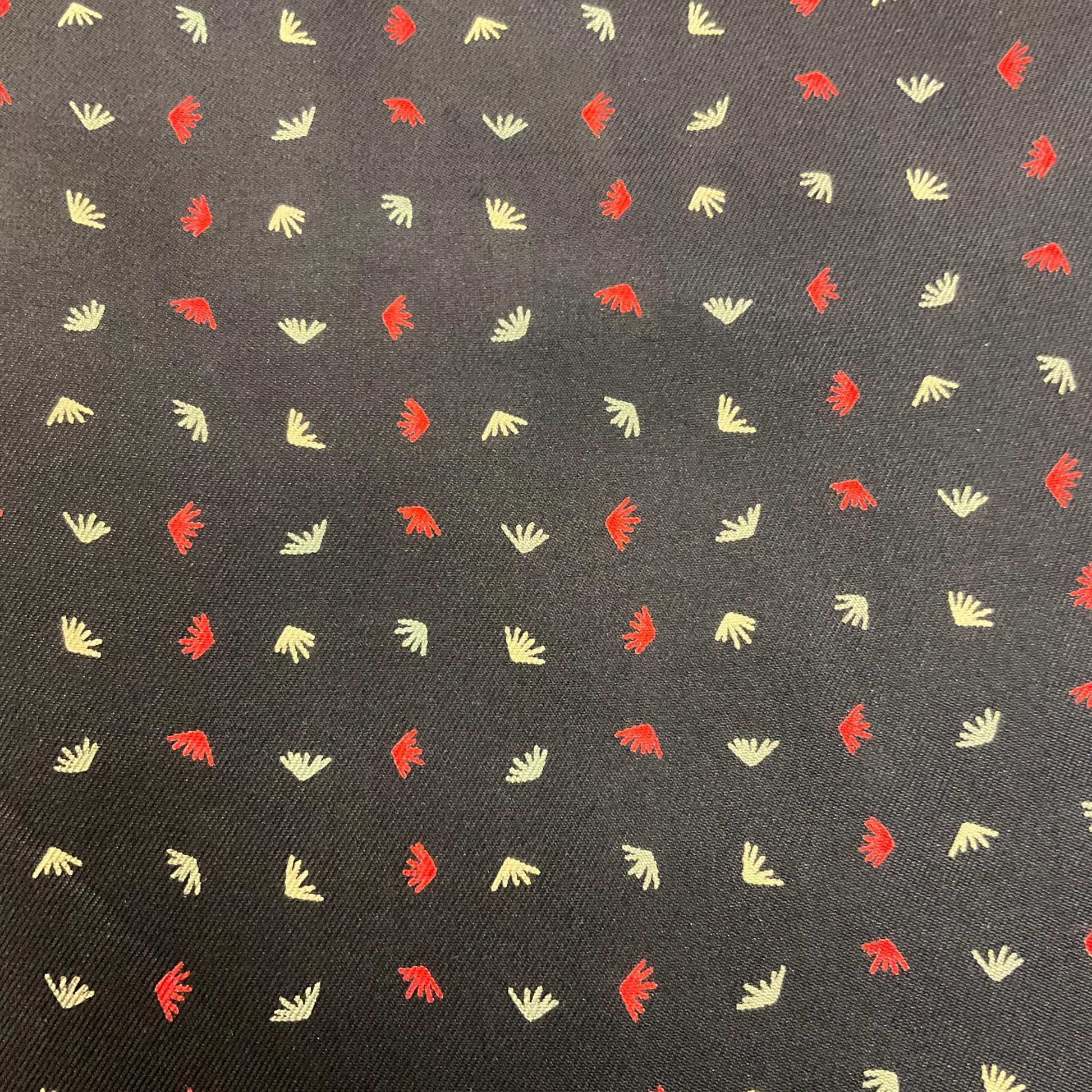 Vintage Gents Pure Silk Cravat by Liberty, Navy, Silver and Red ditsy print, vintage wedding, gifts for him