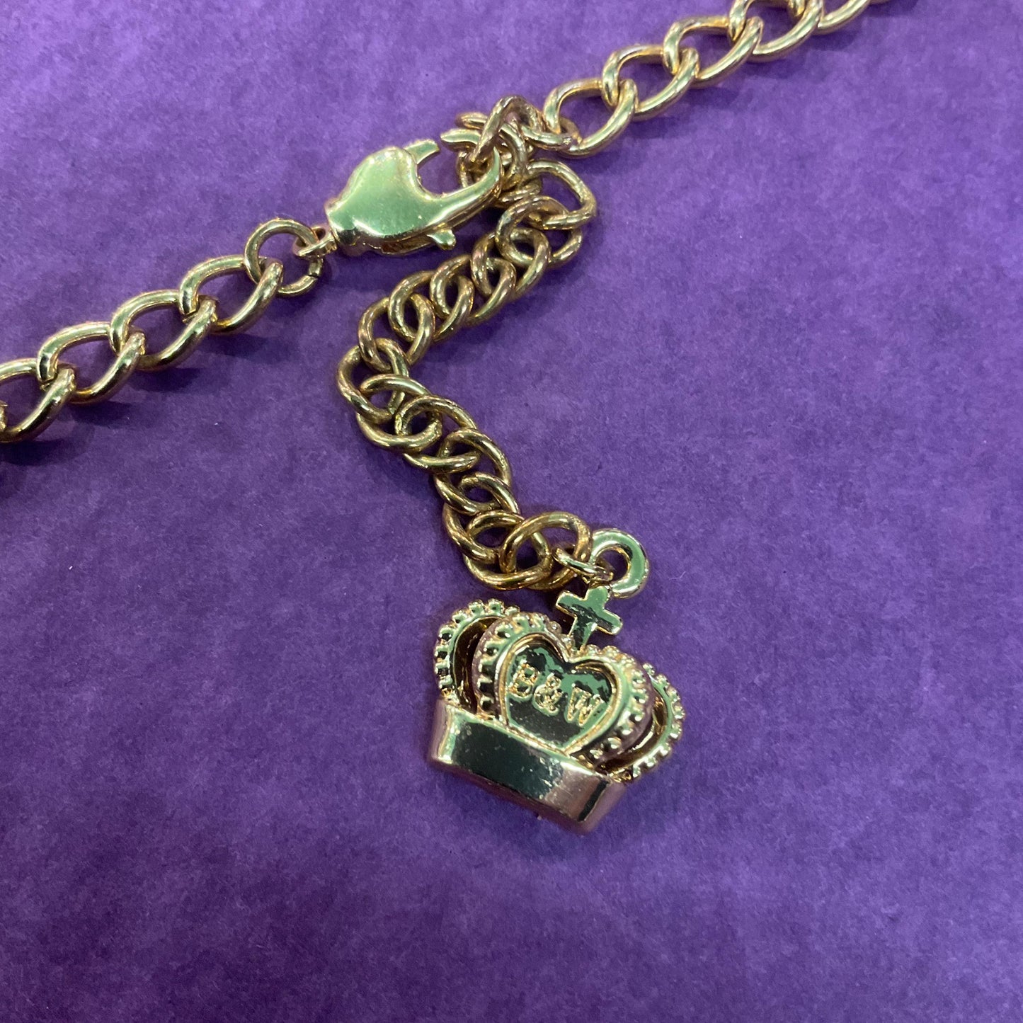 Vintage Butler and Wilson Opalite and Jade Borealis Crystal Daisy Necklace, Gold tone with Iridescent Crystals, Signed in original box