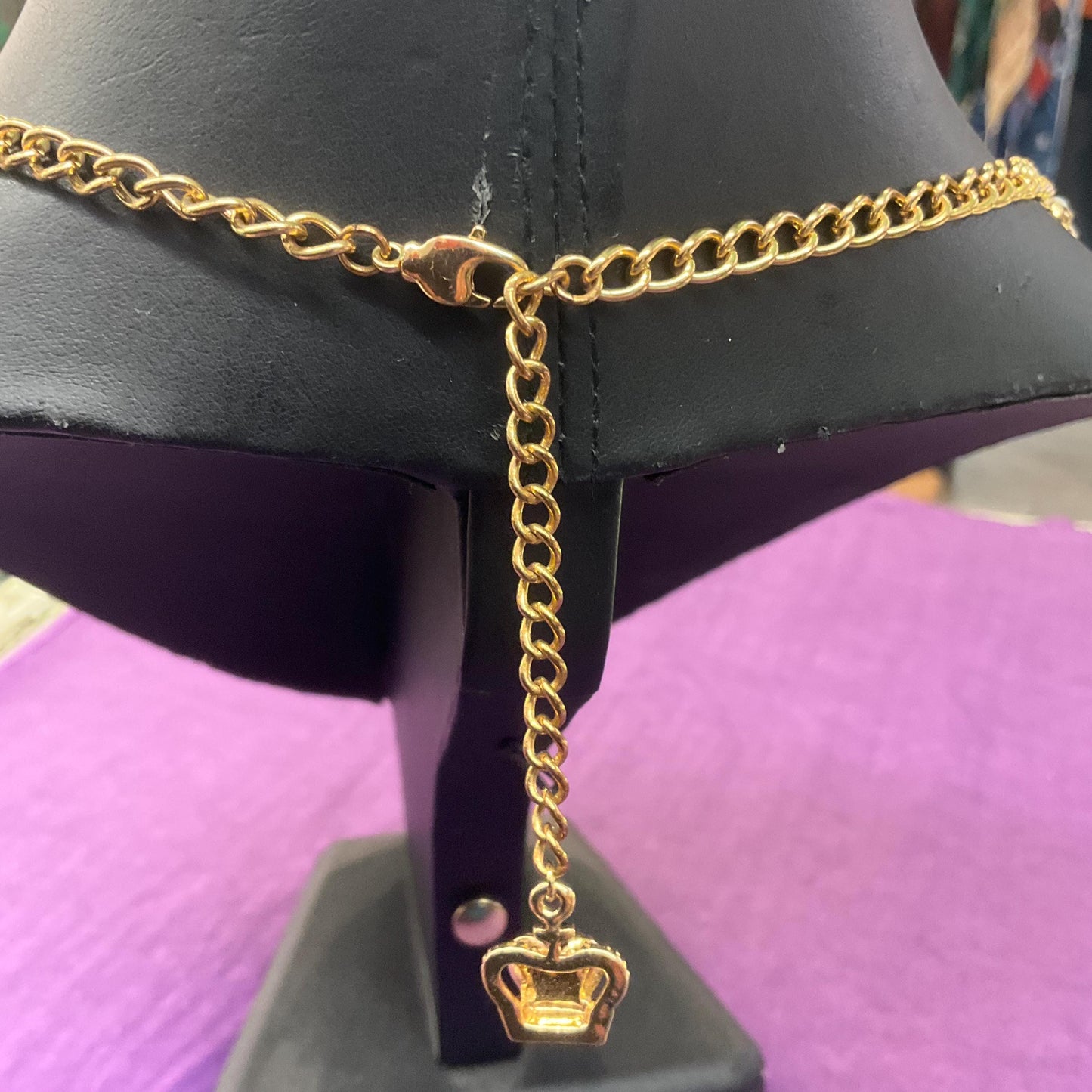 Vintage Butler and Wilson Opalite and Jade Borealis Crystal Daisy Necklace, Gold tone with Iridescent Crystals, Signed in original box