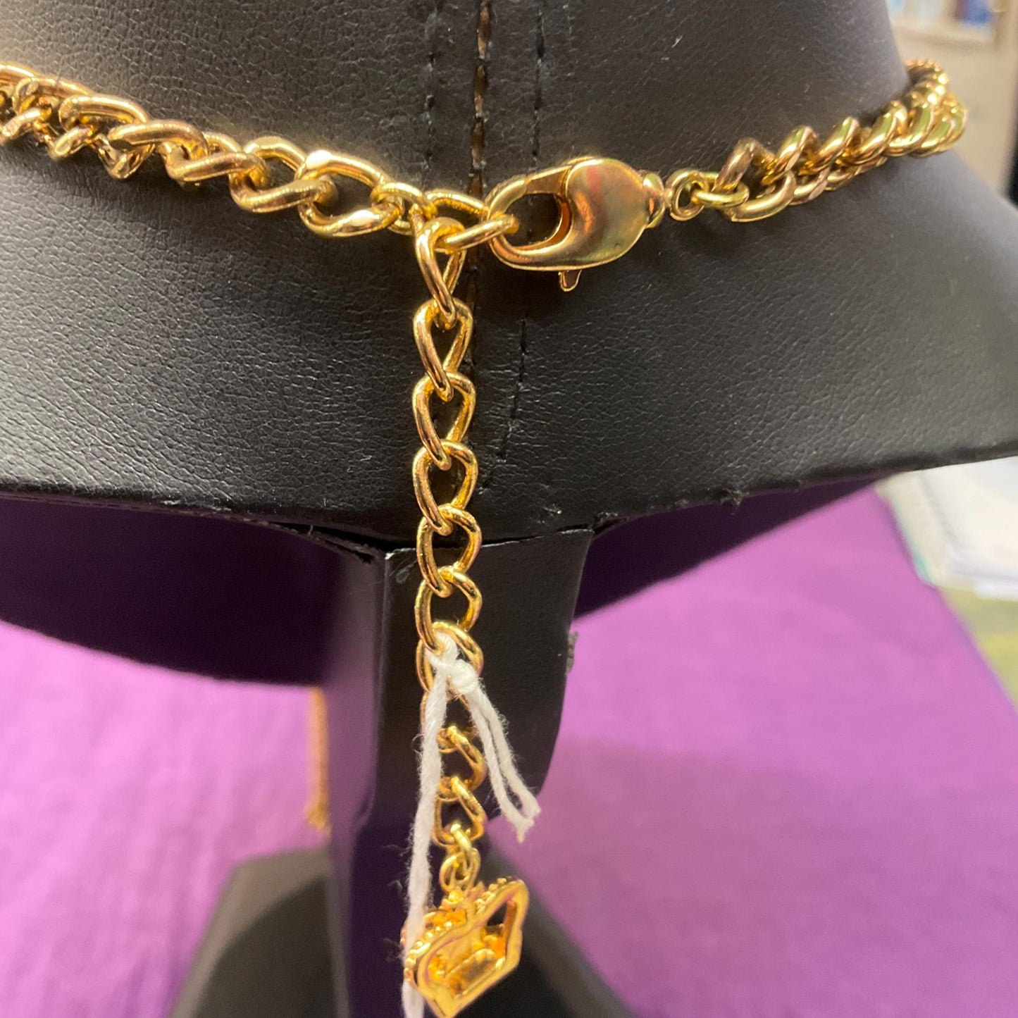 Vintage Butler and Wilson Golden Dragon Statement Tassled Crystal pendant, Gold Tone with Borealis Gold Rhinestones