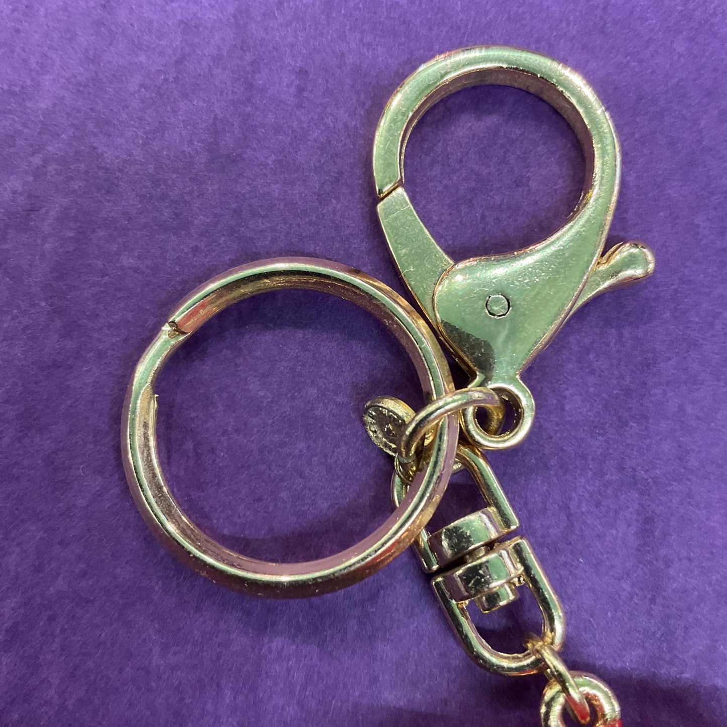 Vintage Butler and Wilson Rainbow Teddy Crystal Handbag Charm/ Keychain, Gold tone with multicoloured rhinestone crystals