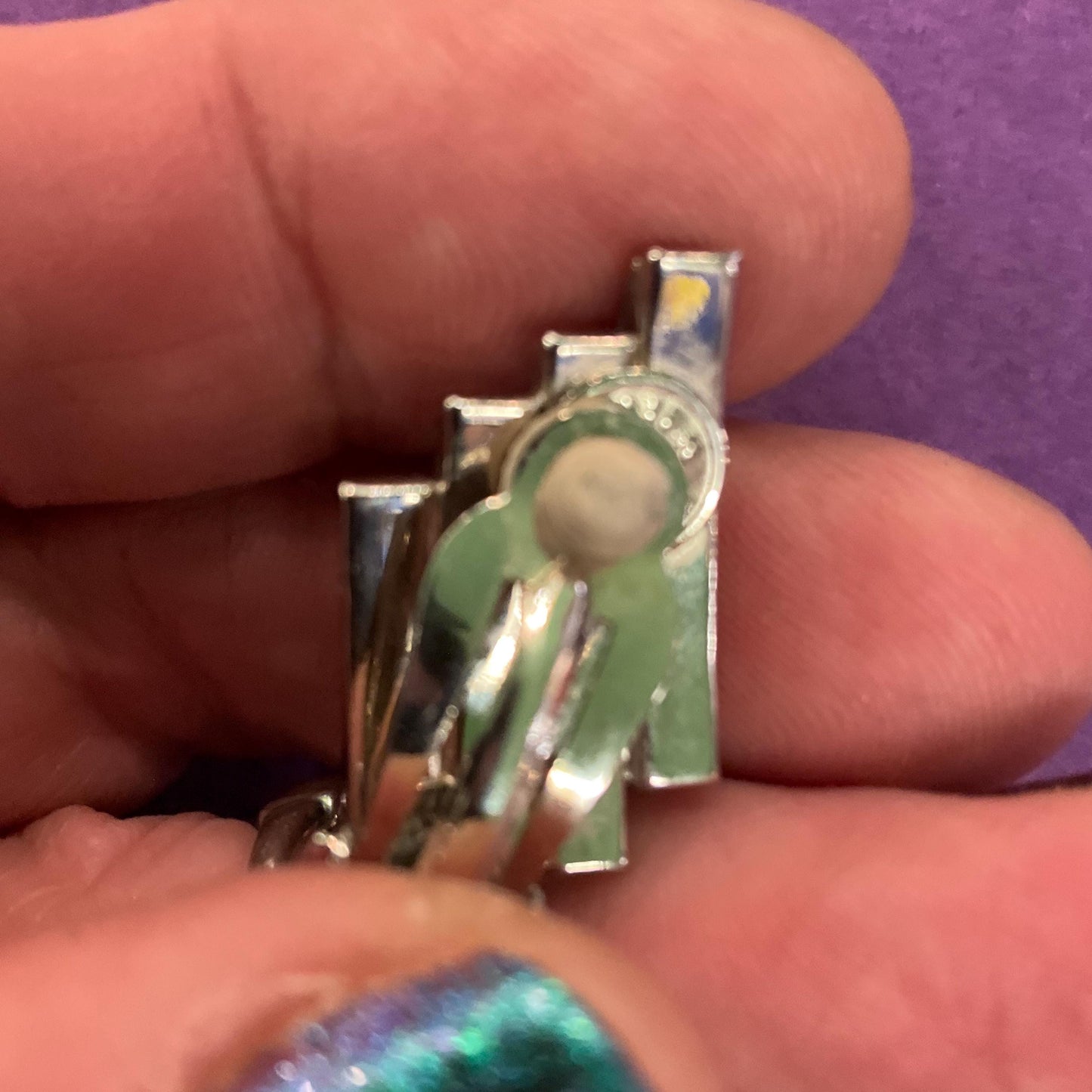 Vintage Butler and Wilson Silver Crystal Art Deco Style Clip on Earrings , silver tone with rhinestones, signed as new