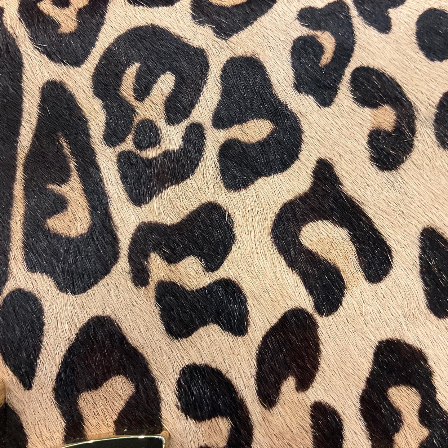 Vintage BIBA Leather leopard Print Large Clutch Bag , unused with original tags