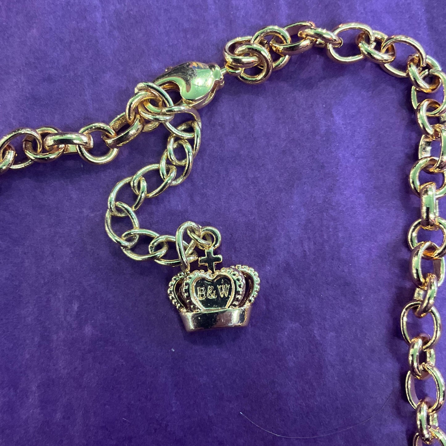 Vintage Butler and Wilson Statement Enamel and Crystal Butterfly Necklace, gold tone with lustre enamel and rainbow rhinestones