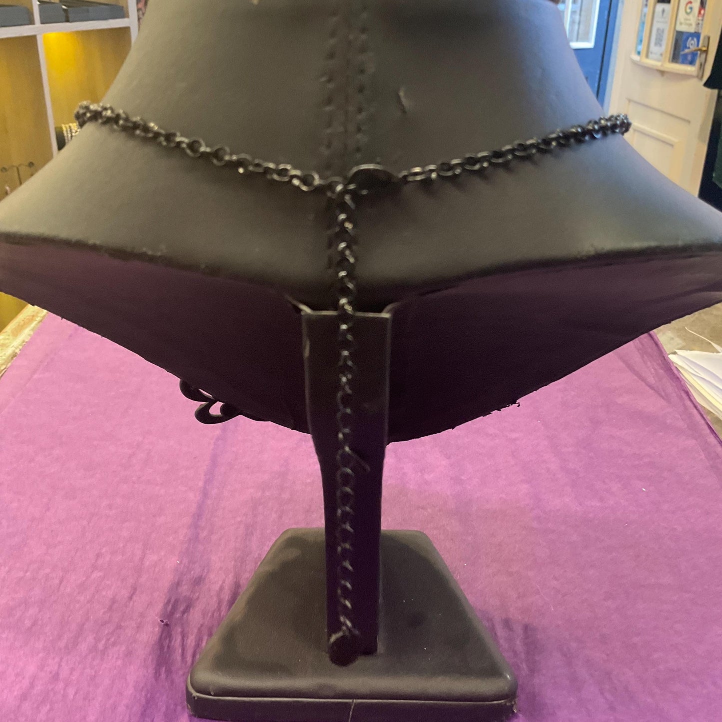 Vintage Butler and Wilson Bohemian Crystal Butterfly Pendant Necklace, Black tone with vibrant multicoloured rhinestones