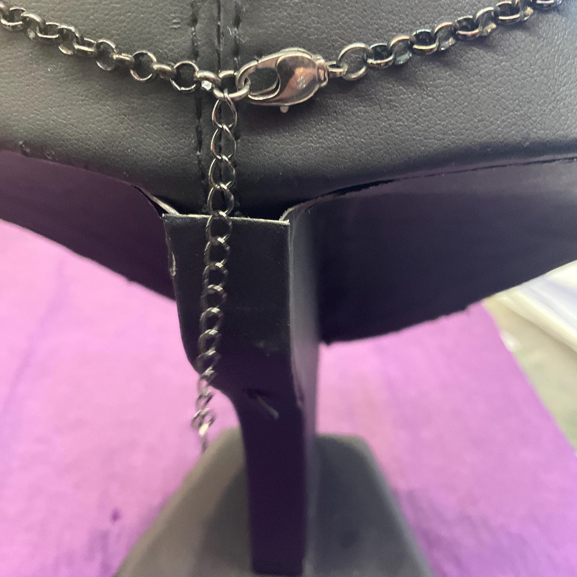 Vintage Butler and Wilson Large Ornate Cross Pendant, Black pewter and silver tones with teardrop crystals