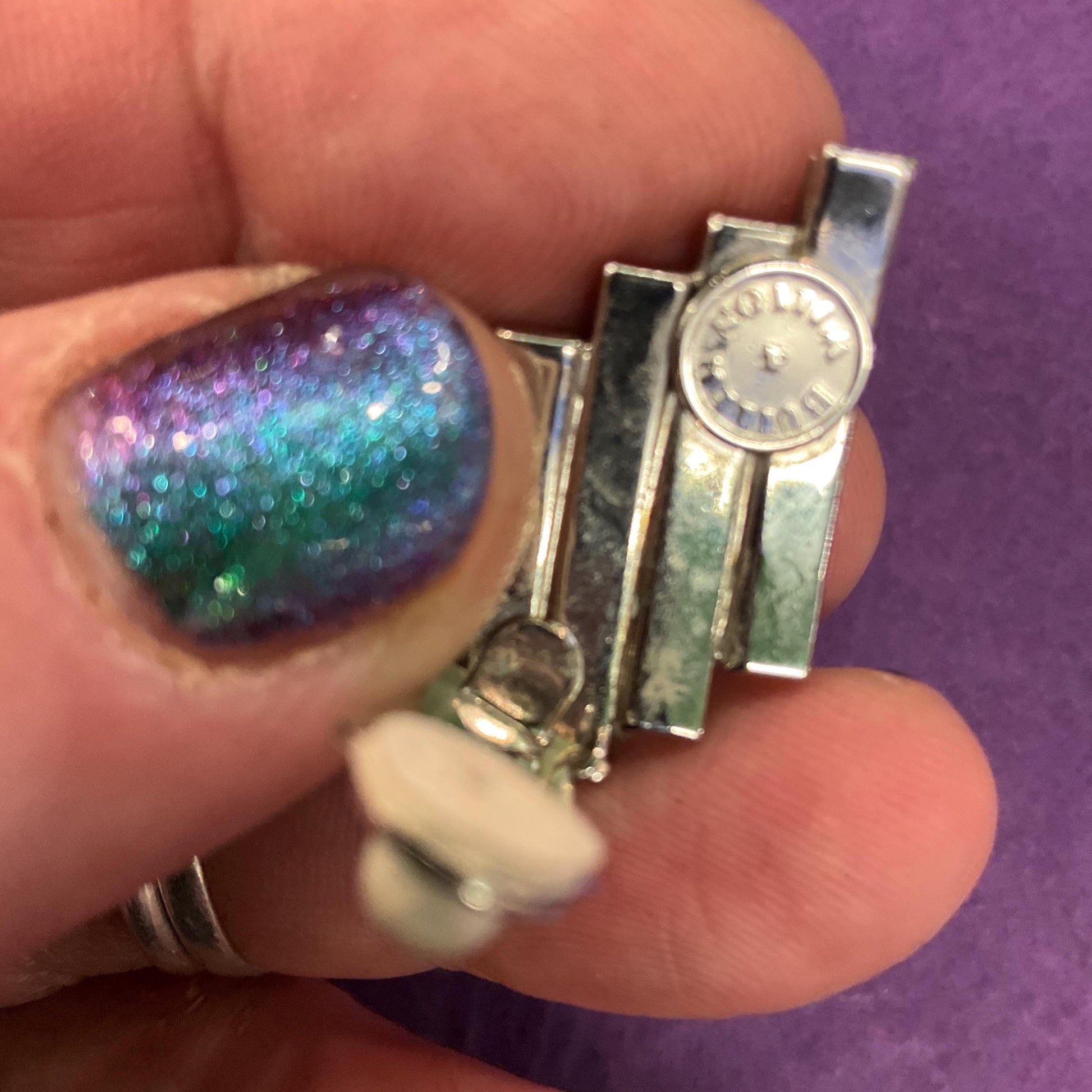 Vintage Butler and Wilson Silver Crystal Art Deco Style Clip on Earrings , silver tone with rhinestones, signed as new