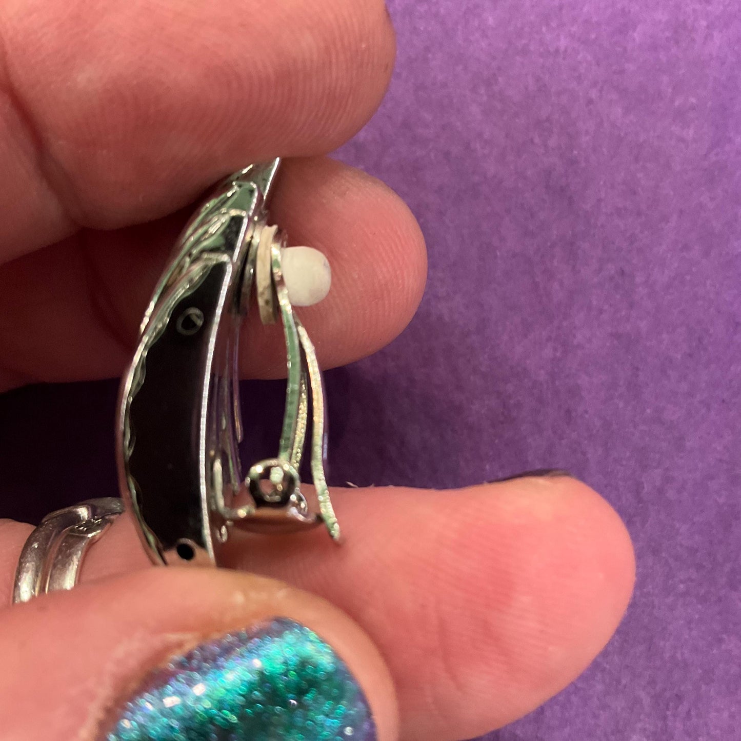 Vintage Butler and Wilson Silver Crystal Art Deco Style Clip on Earrings , silver tone with rhinestones, signed as new