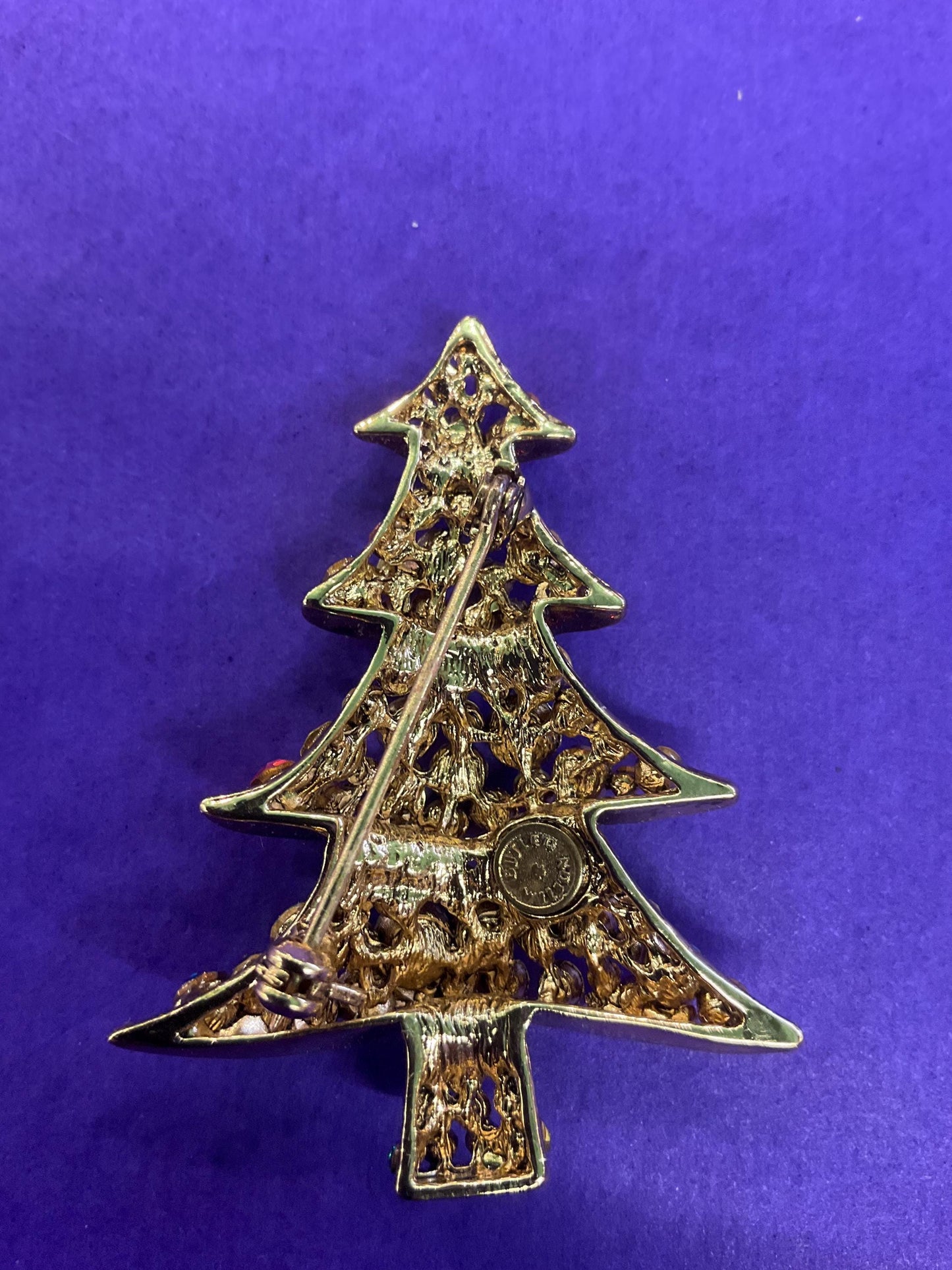 Vintage Butler and Wilson large rainbow Christmas Tree Brooch