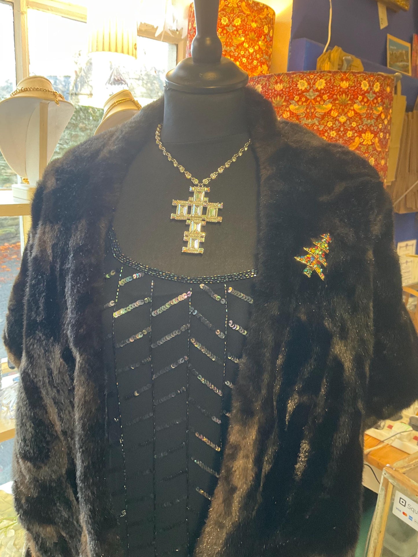 Vintage Butler and Wilson large rainbow Christmas Tree Brooch