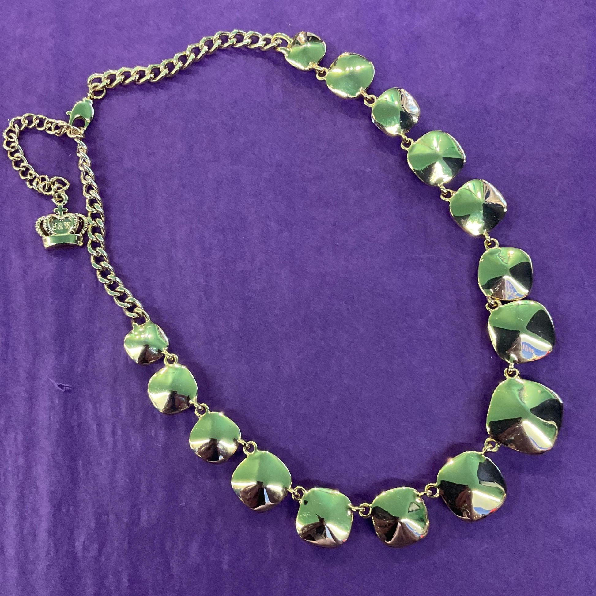 Vintage Butler and Wilson Pastel Rainbow Crystal Statement Necklace, gold tone with large Borealis crystals