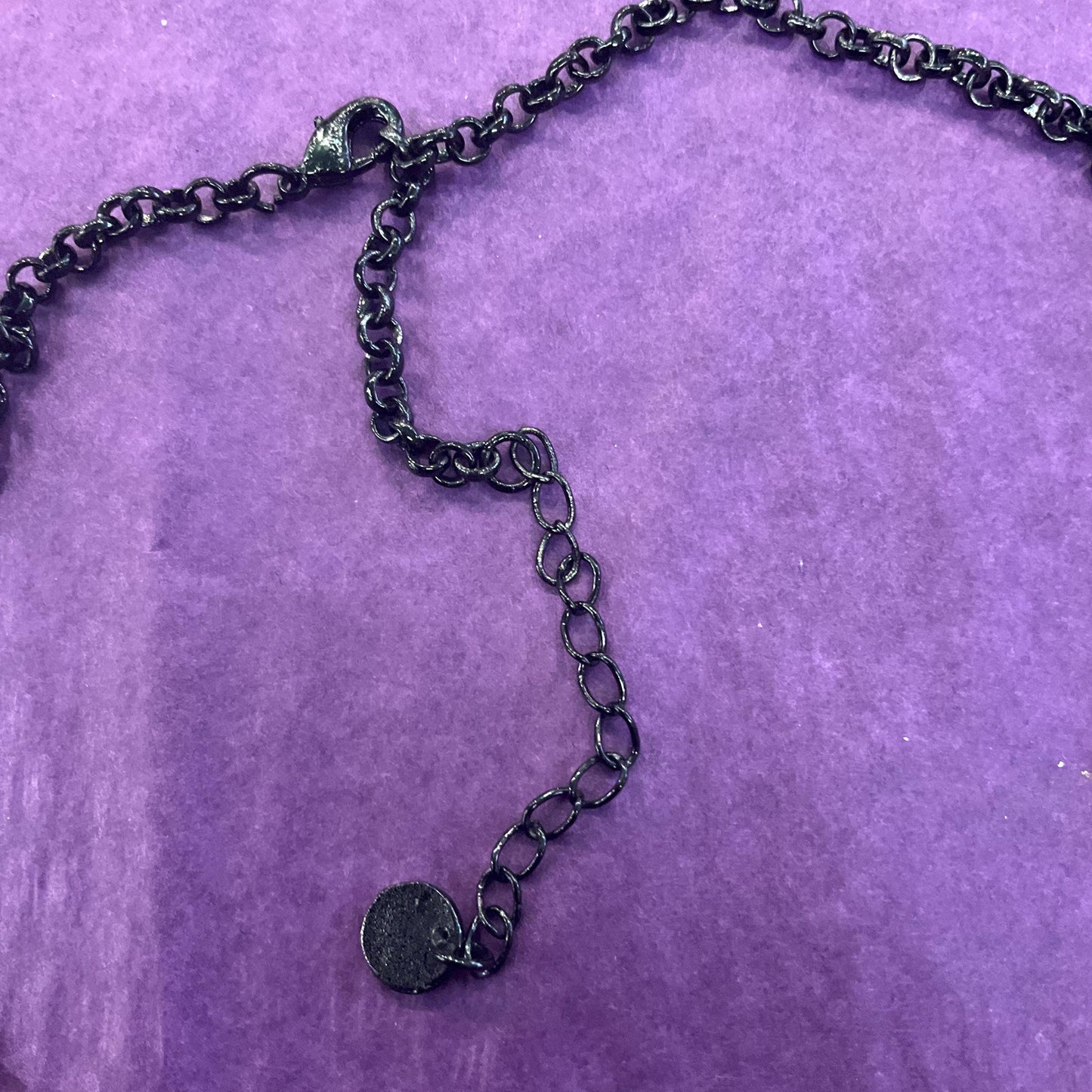 Vintage Butler and Wilson Bohemian Crystal Butterfly Pendant Necklace, Black tone with vibrant multicoloured rhinestones