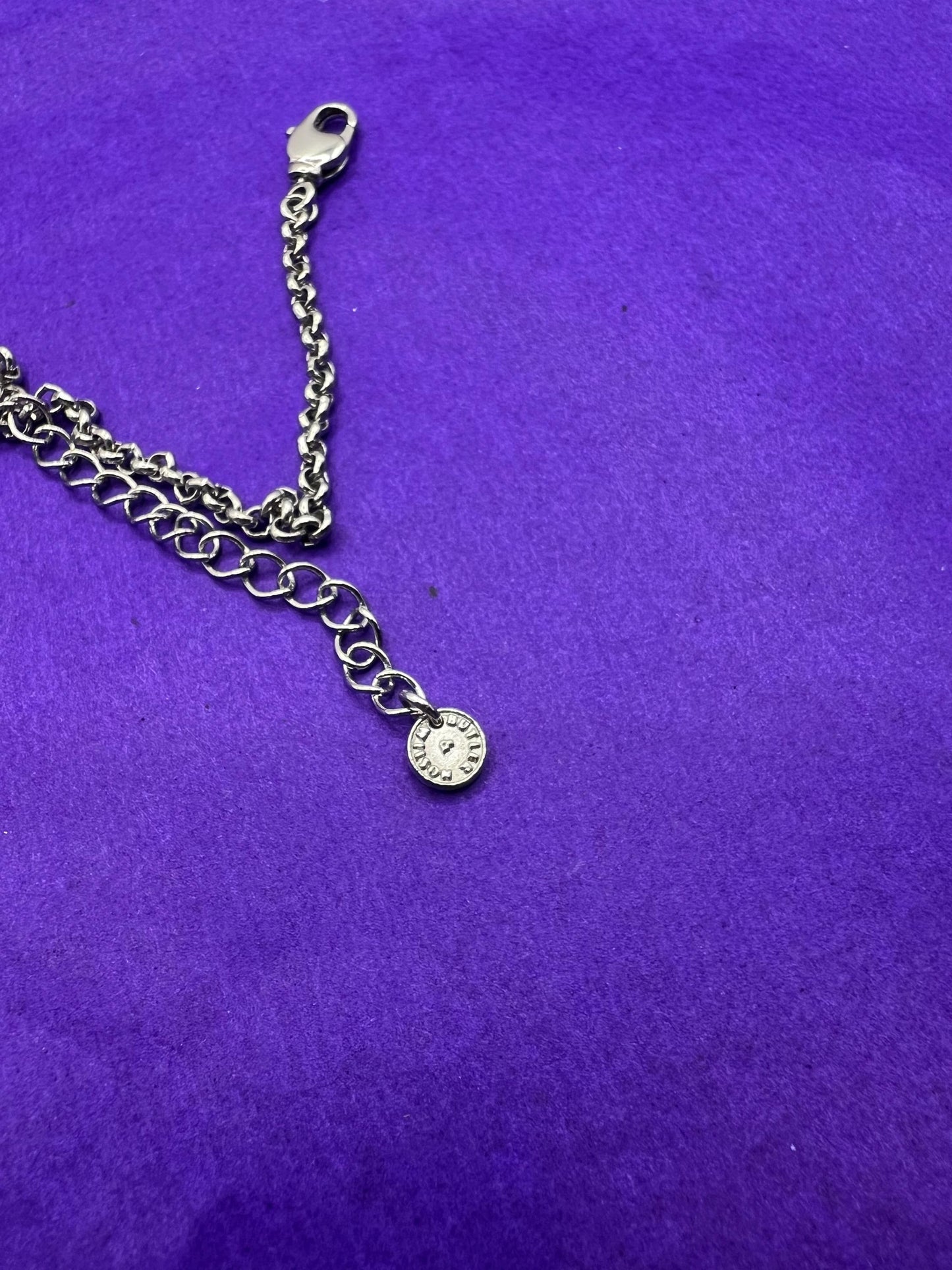 Vintage Butler and Wilson Crystal Eye Pendant Necklace, silver tone with crystals