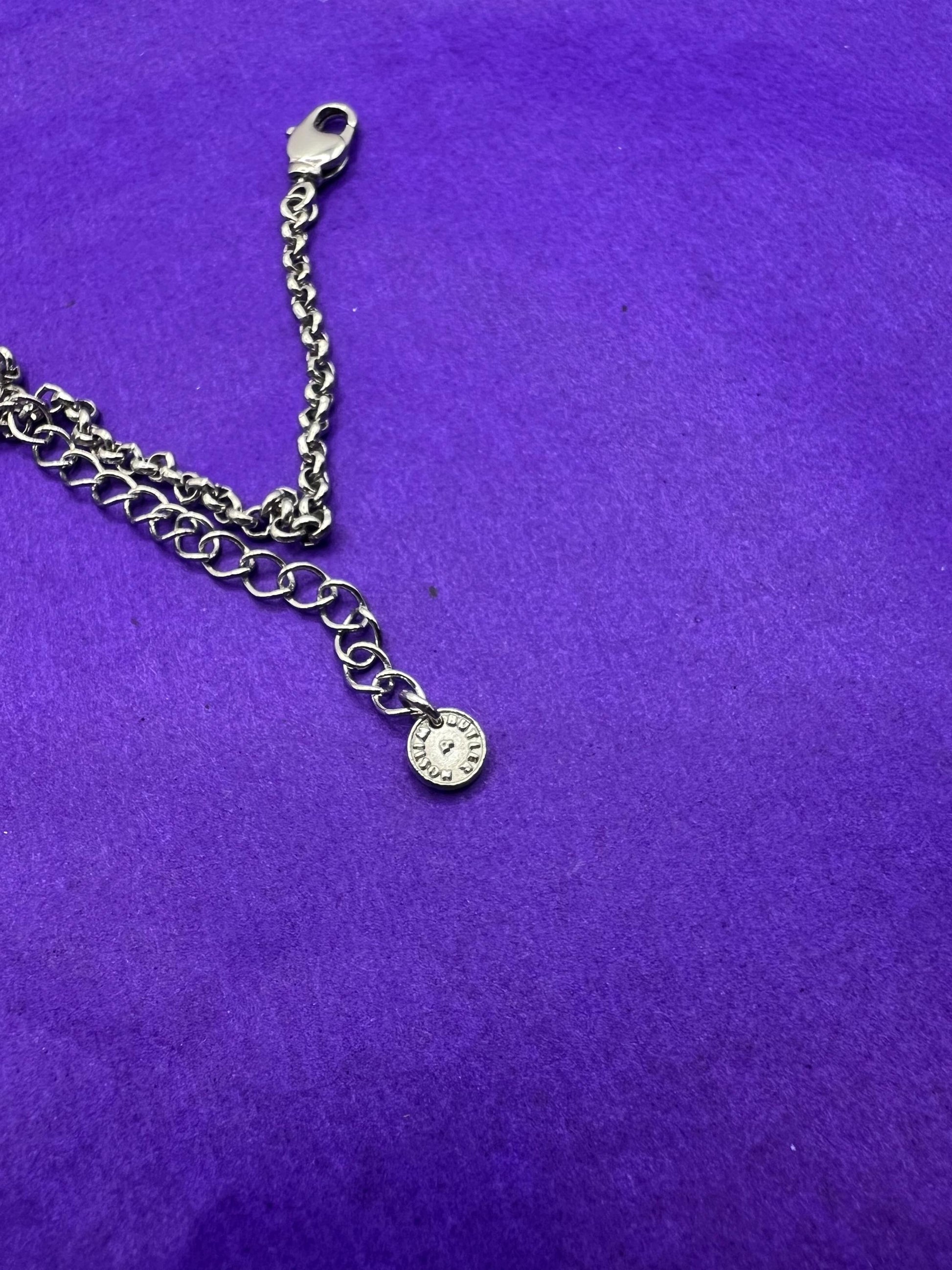 Vintage Butler and Wilson Crystal Eye Pendant Necklace, silver tone with crystals