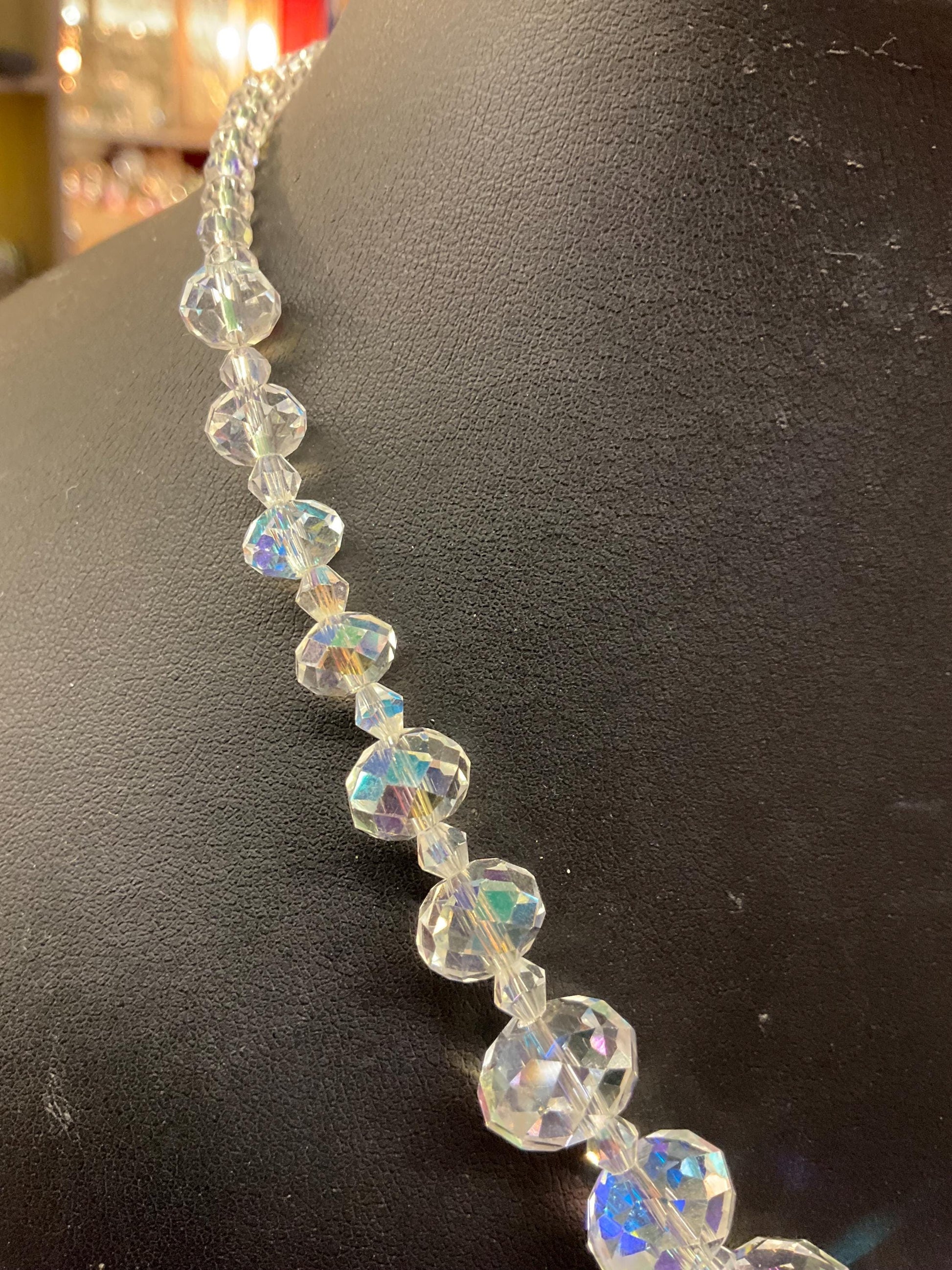 Vintage Kirks Folly Aurora Borealis Crystal Beaded Necklace - Sustainable Gift and Fashion