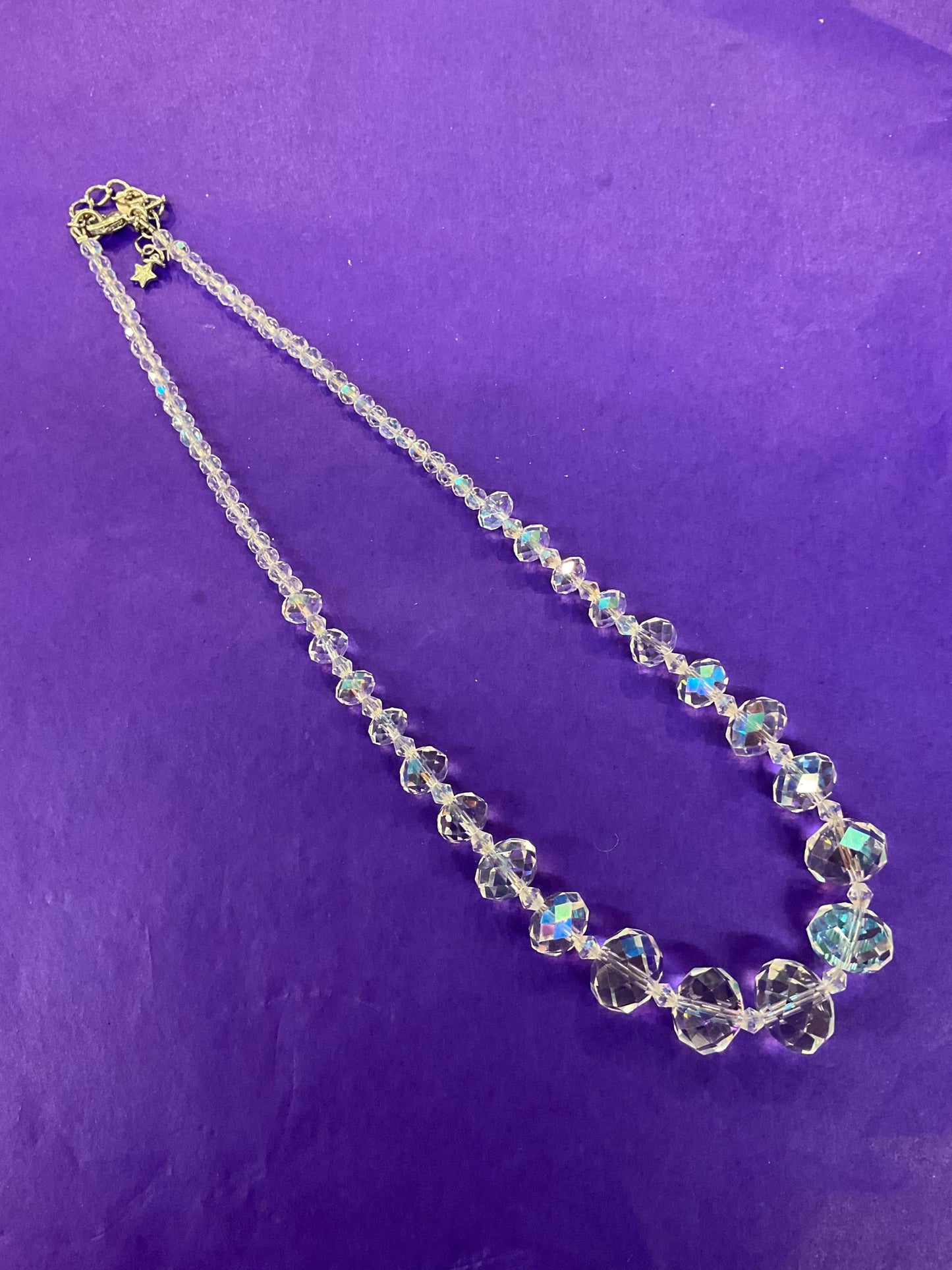 Vintage Kirks Folly Aurora Borealis Crystal Beaded Necklace - Sustainable Gift and Fashion