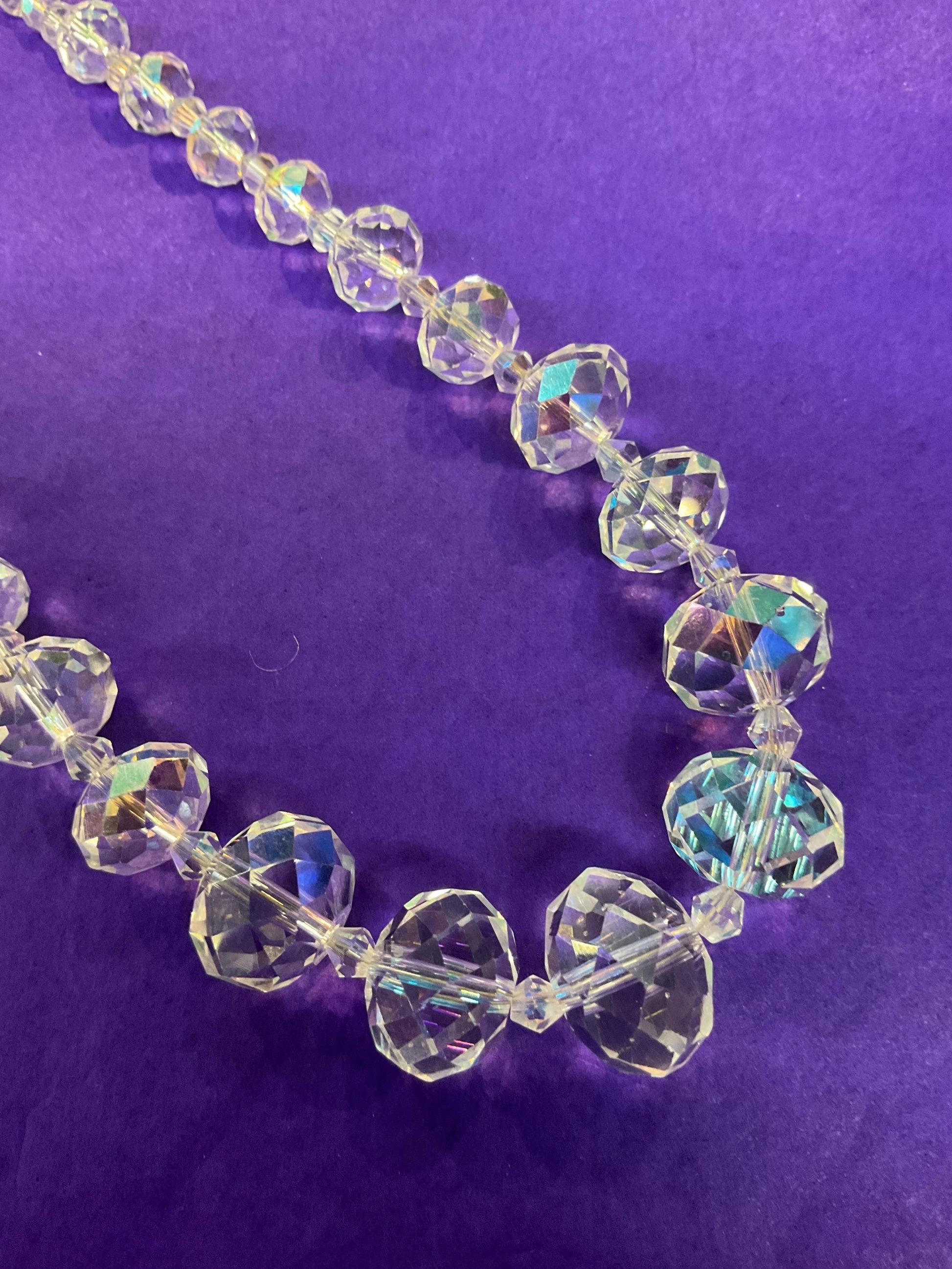 Vintage Kirks Folly Aurora Borealis Crystal Beaded Necklace - Sustainable Gift and Fashion